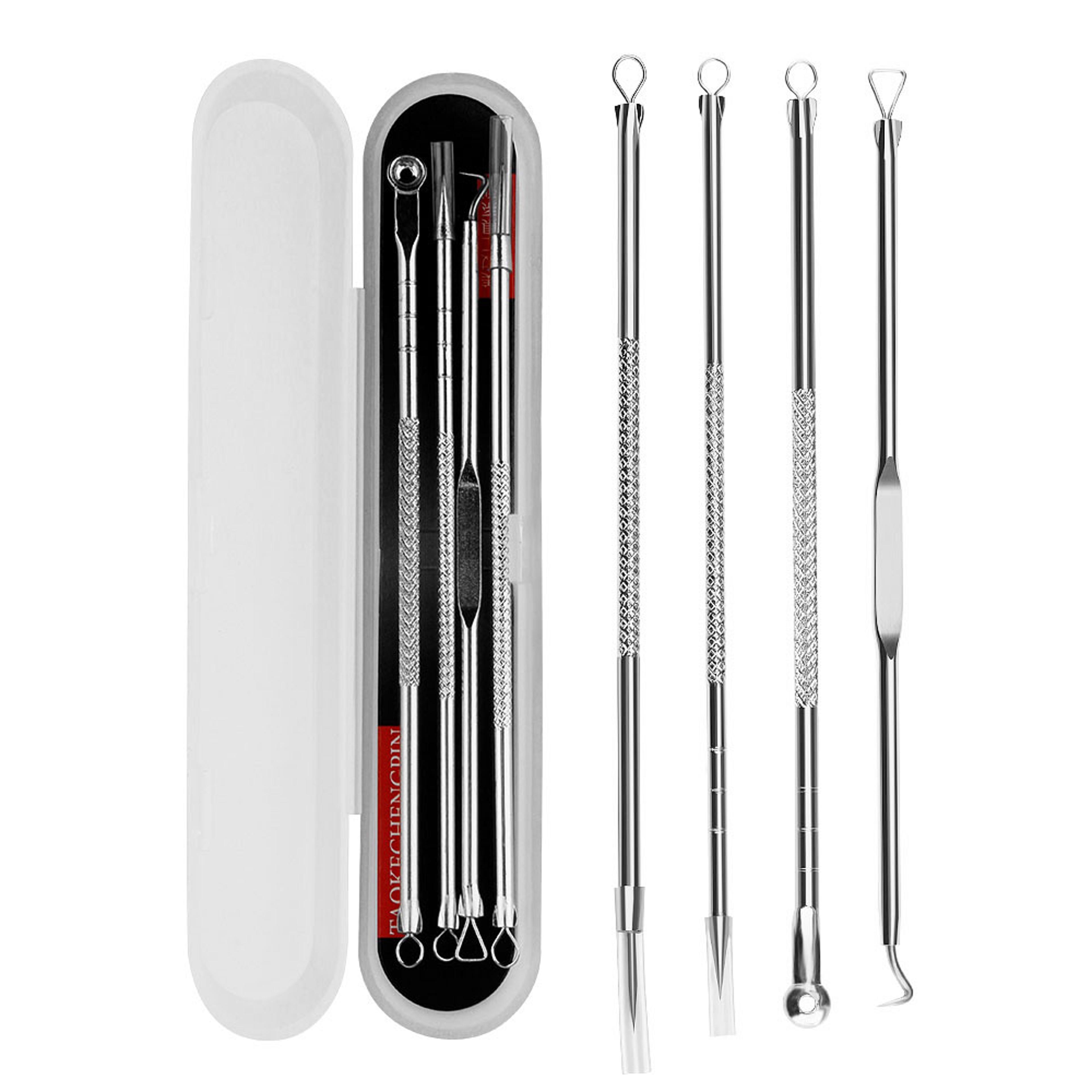 stainless steel blackhead remover needle, pimple removal tool for facial skin care & pore cleaner
