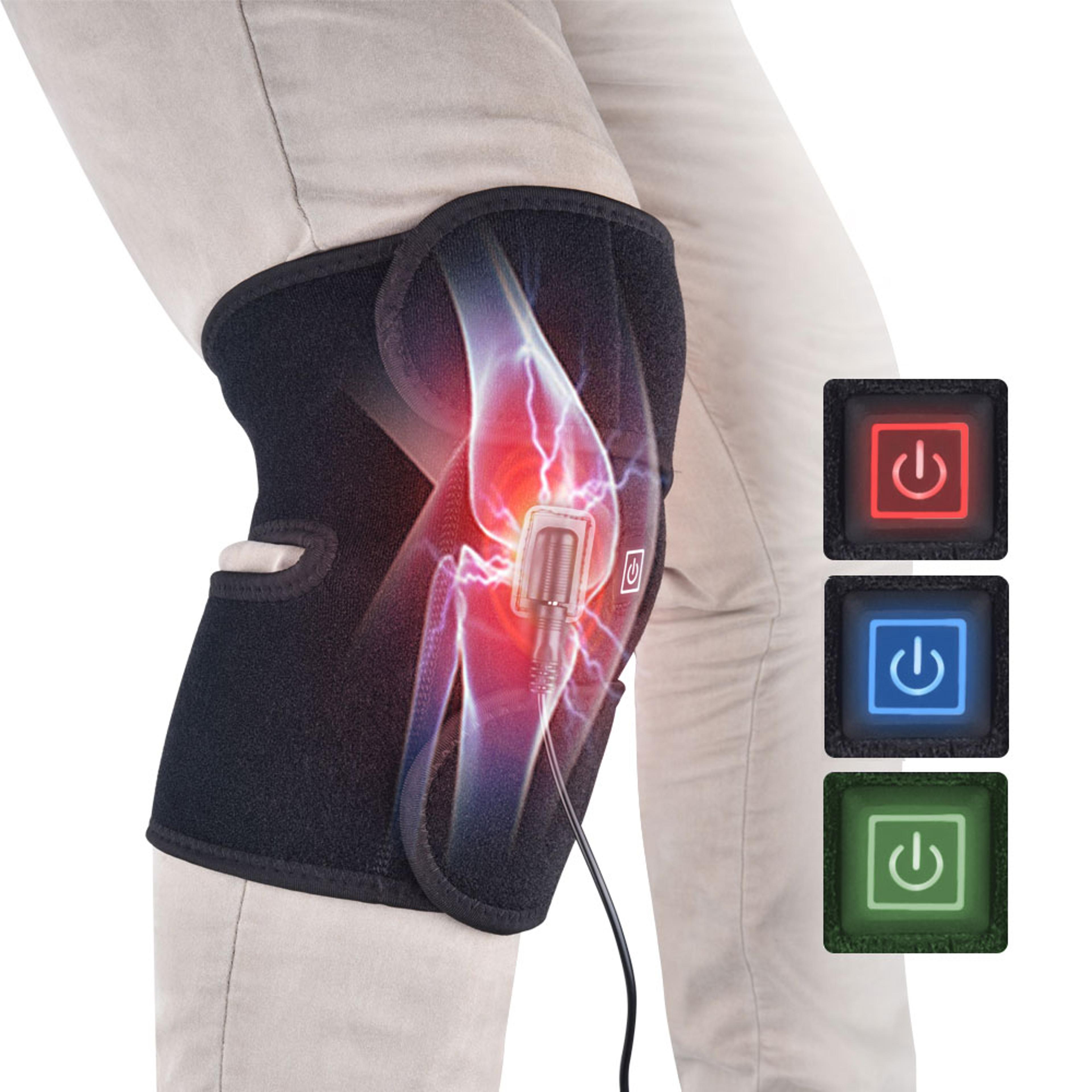 heated knee support for men, usb knee warmers, portable knee brace wrap, leg heating pad for office and outdoors