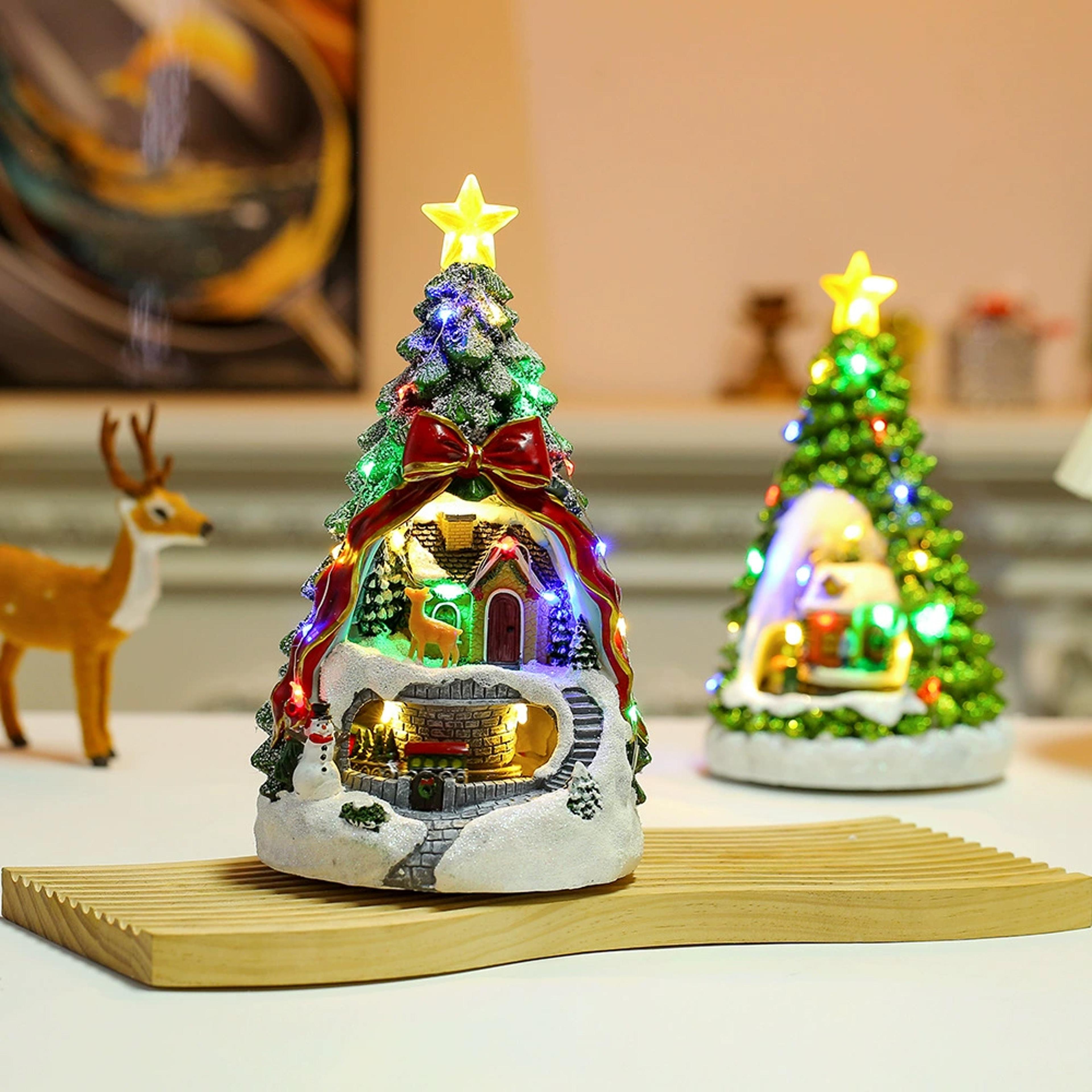 rotating christmas tree music box, musical box home decor for kid, boy, girl, and adults