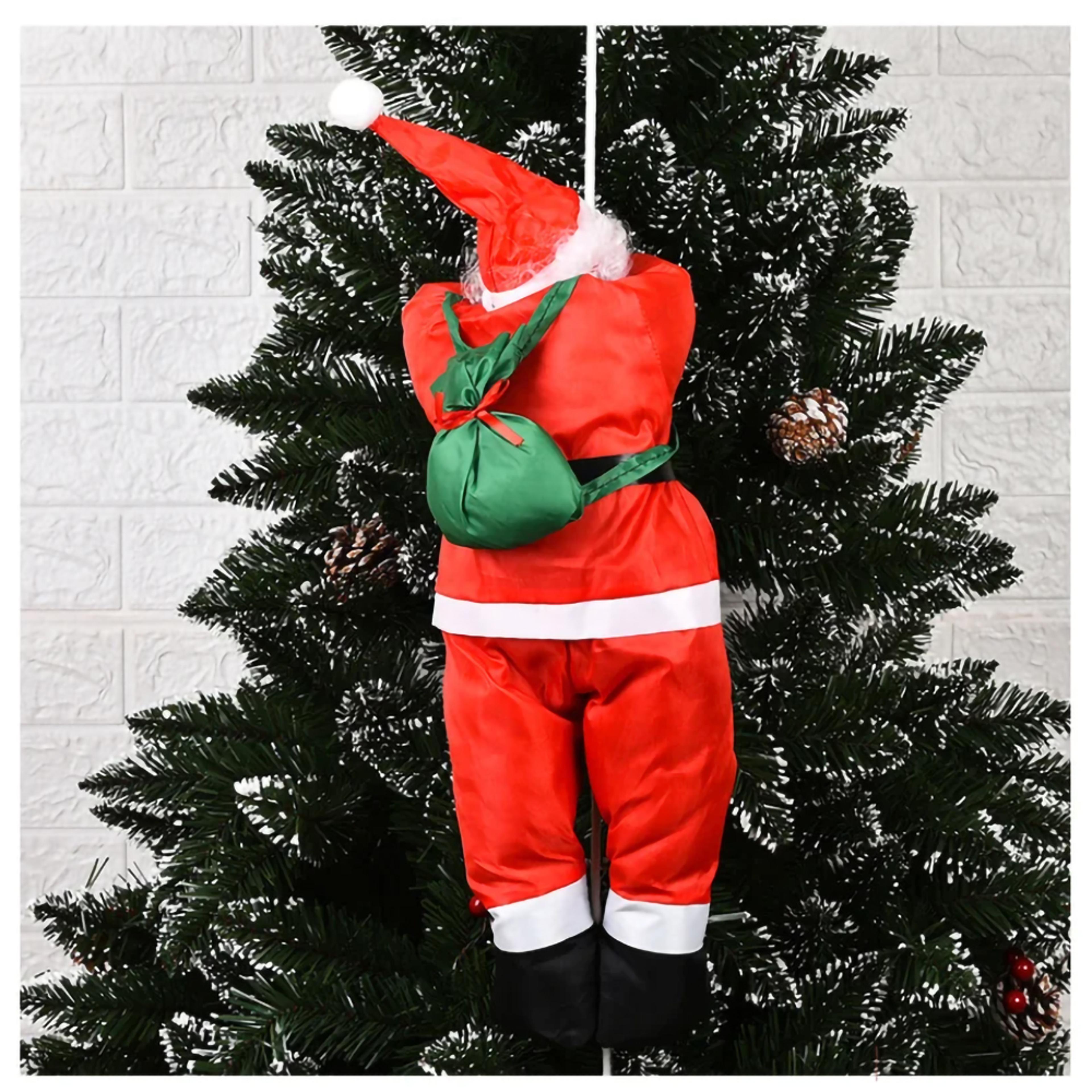 christmas decorations hanging santa claus doll with rope ladder home decor