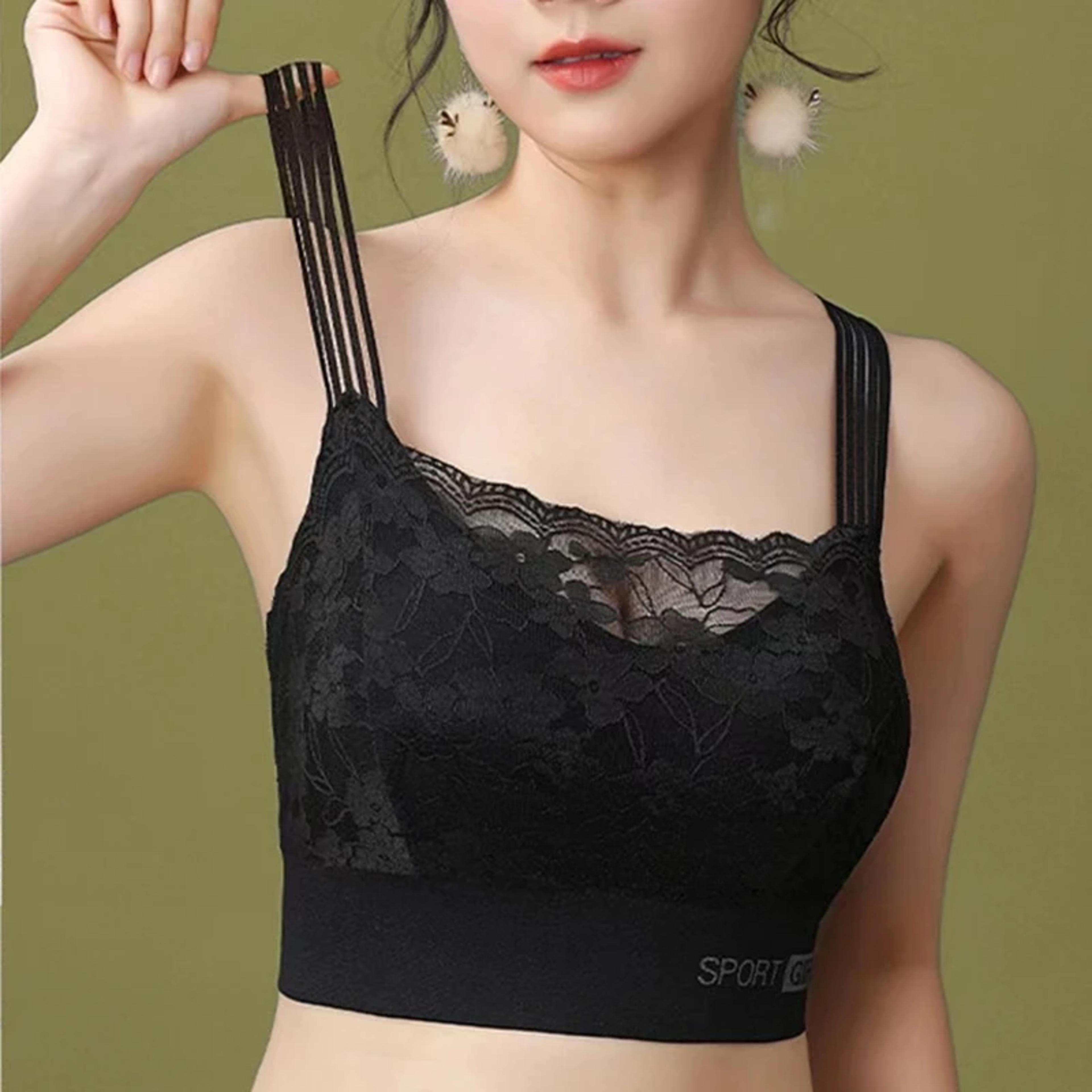 comfortable breathable sexy lace seamless large size women's bra, sports beauty back, vest sleep tube top