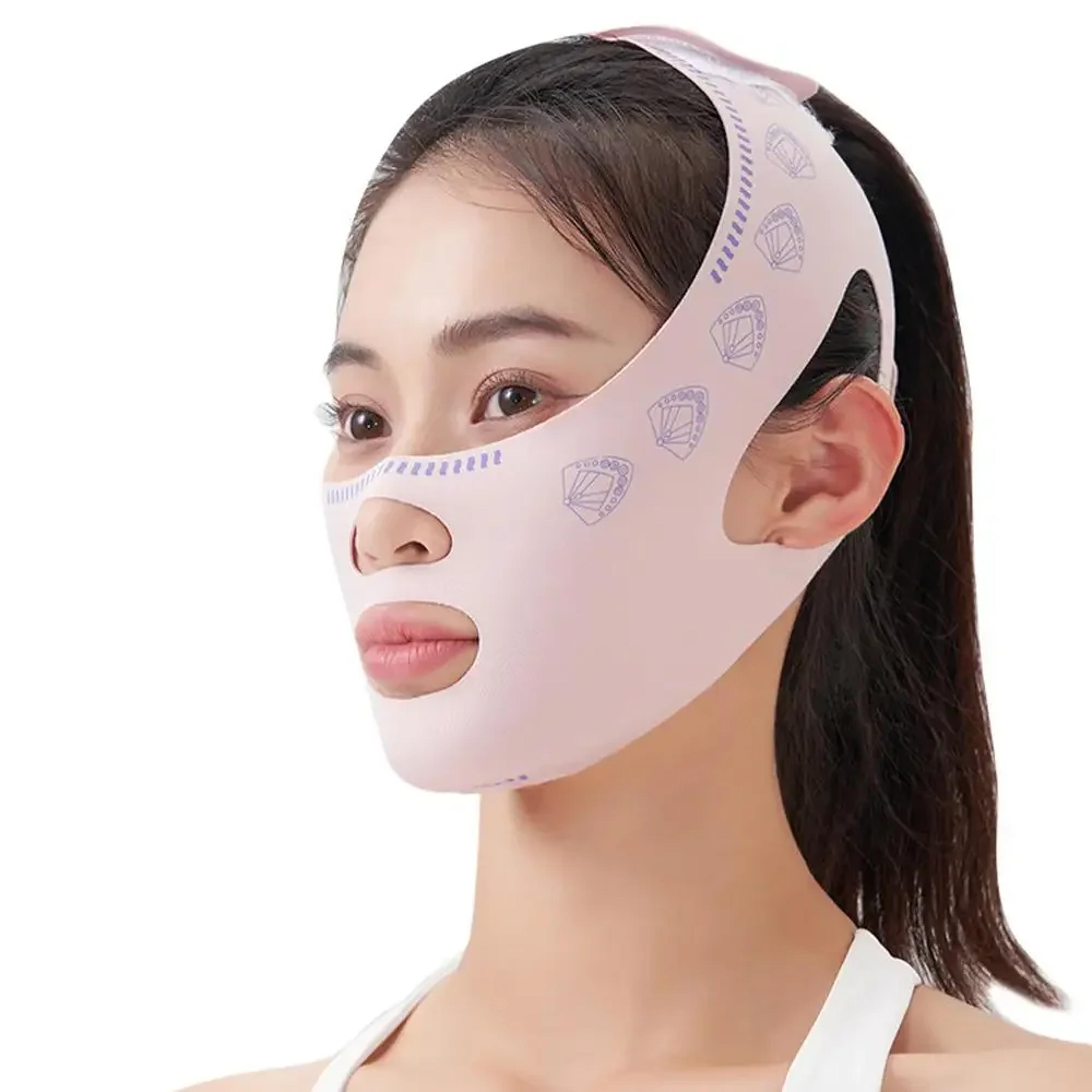 v-shaped facial slimming patch, anti-wrinkle band for chin, nasolabial folds improvement, cheeks line shaper