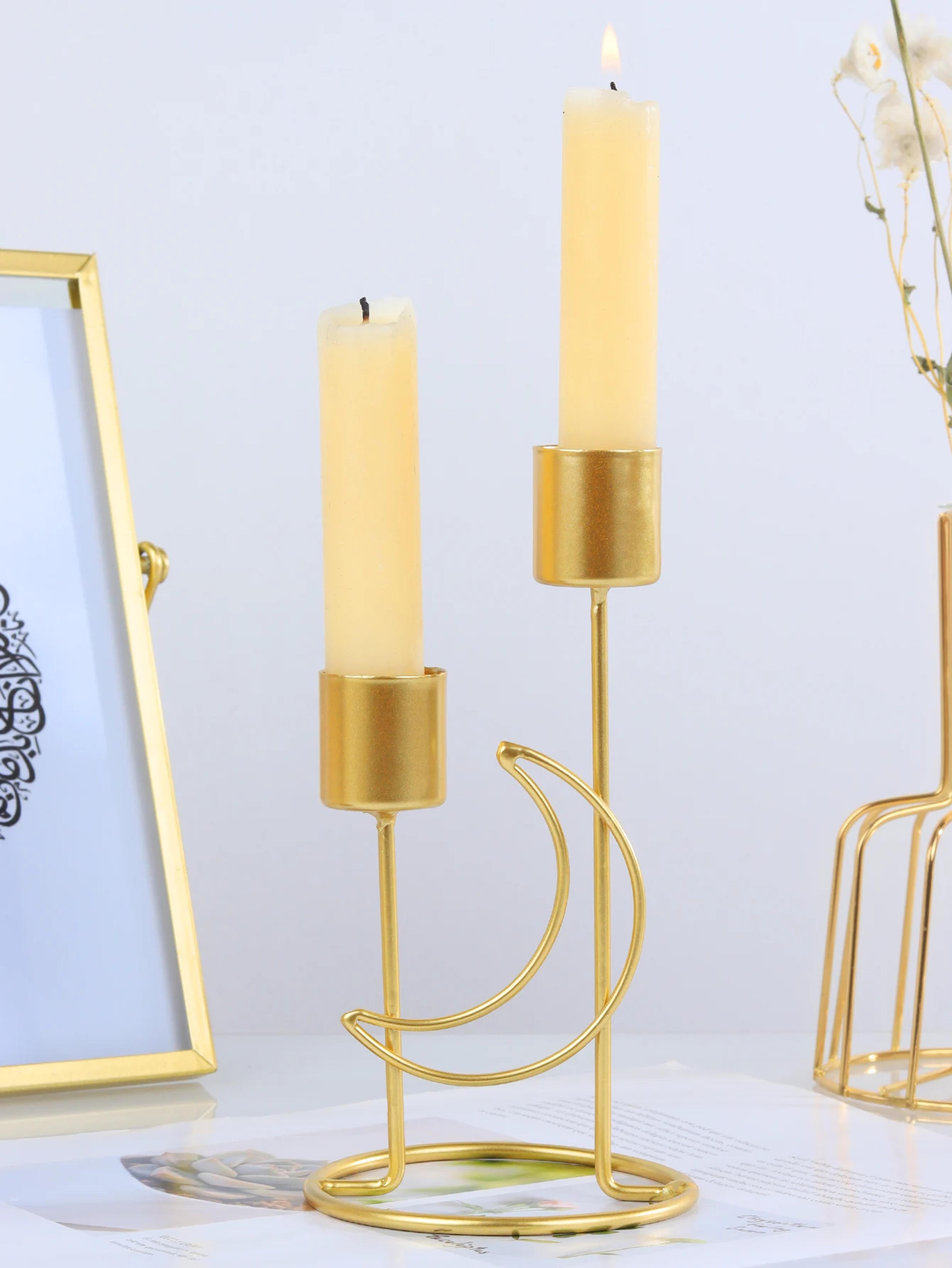 modern iron candle holder, single-head candlestick stand for wedding dining table, dinner party candle holder decoration