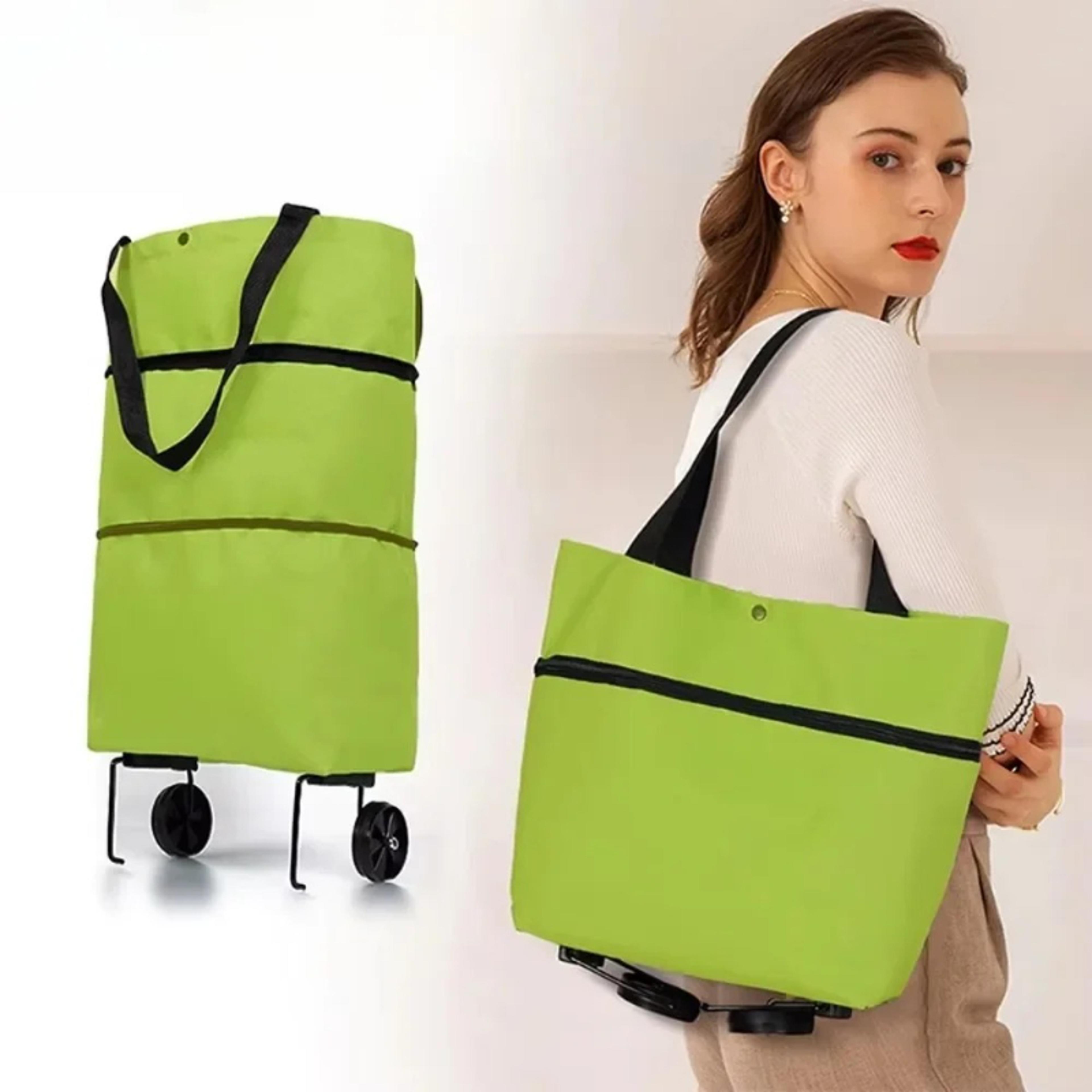 lightweight foldable shopping cart, household vegetable cart with wheels, backpackable and portable