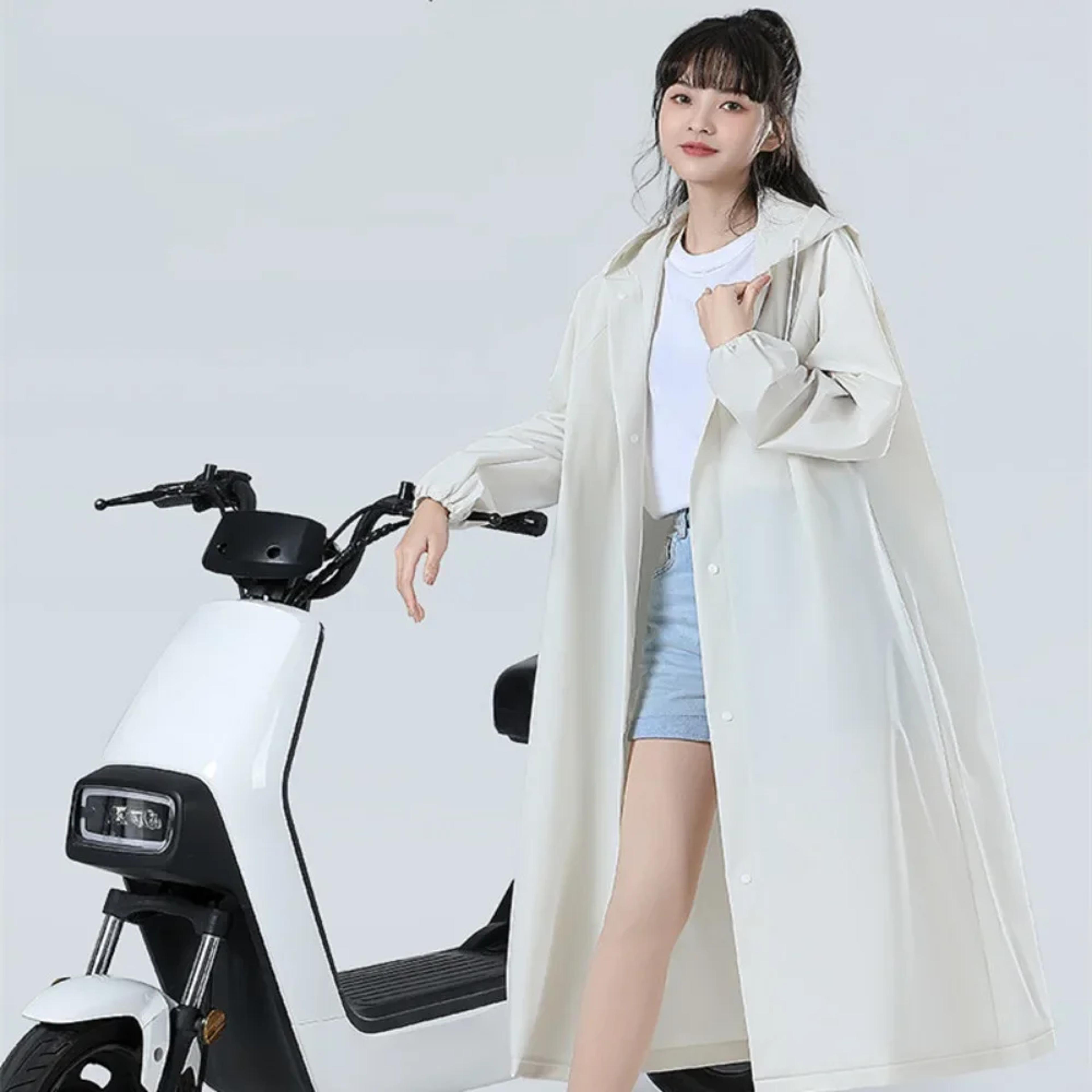 reusable poncho outdoor rainwear for women and men, adult raincoat hooded one-piece long raincoat transparent waterproof