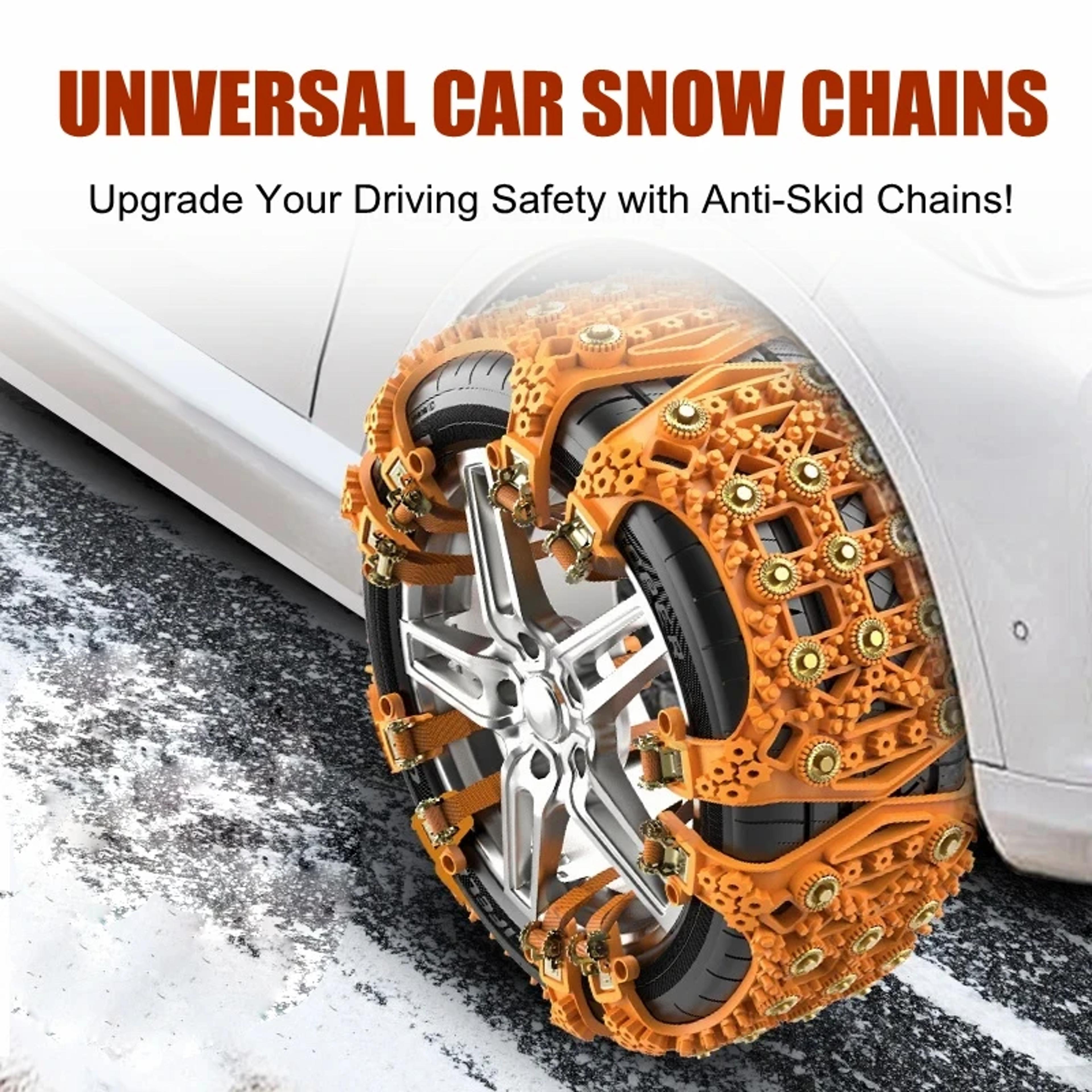 universal snow chain for car tire, suv winter anti slip tire chain, automobile tire accessories