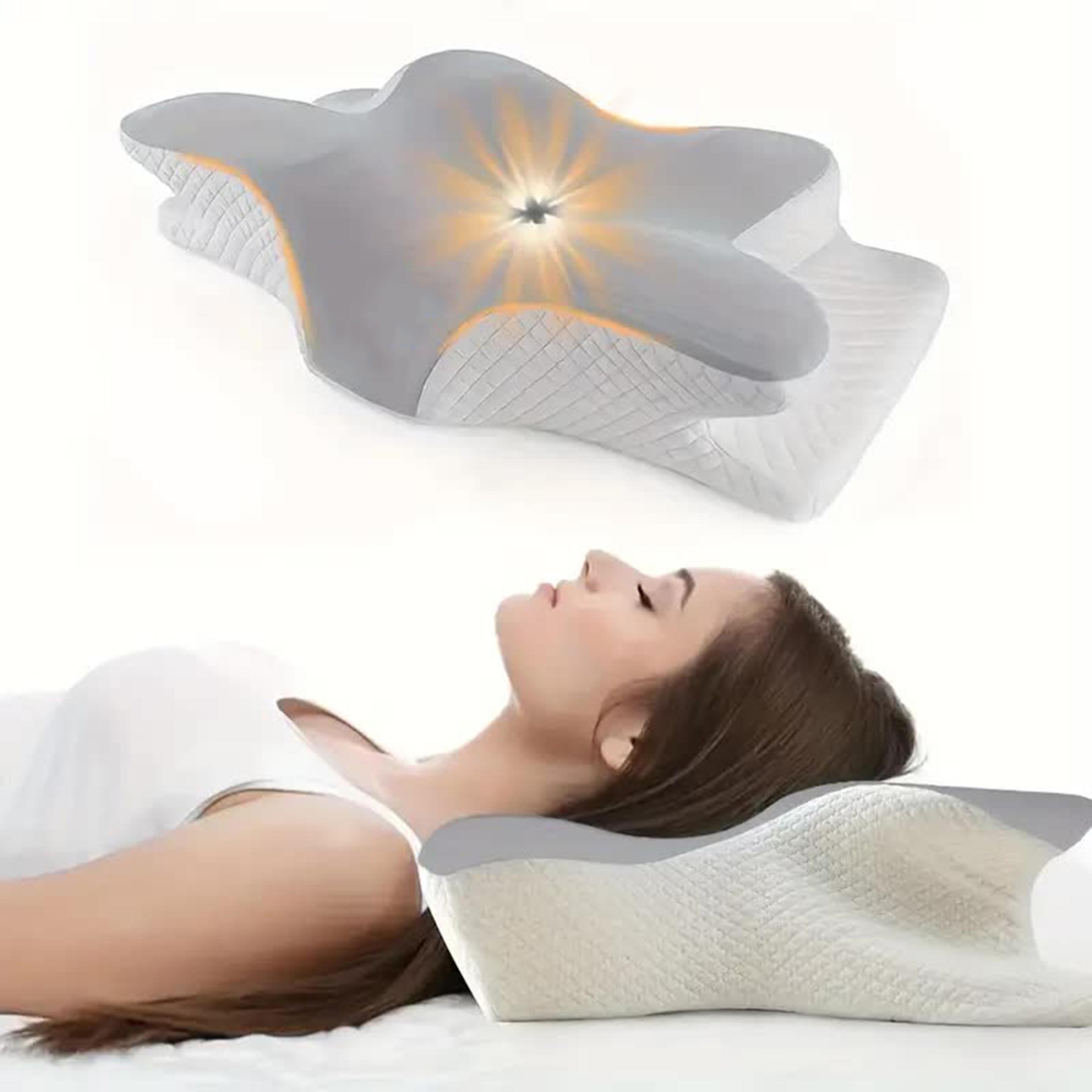 orthopedic beding pillow, butterfly shaped memory foam neck pillow for cervical pain relief