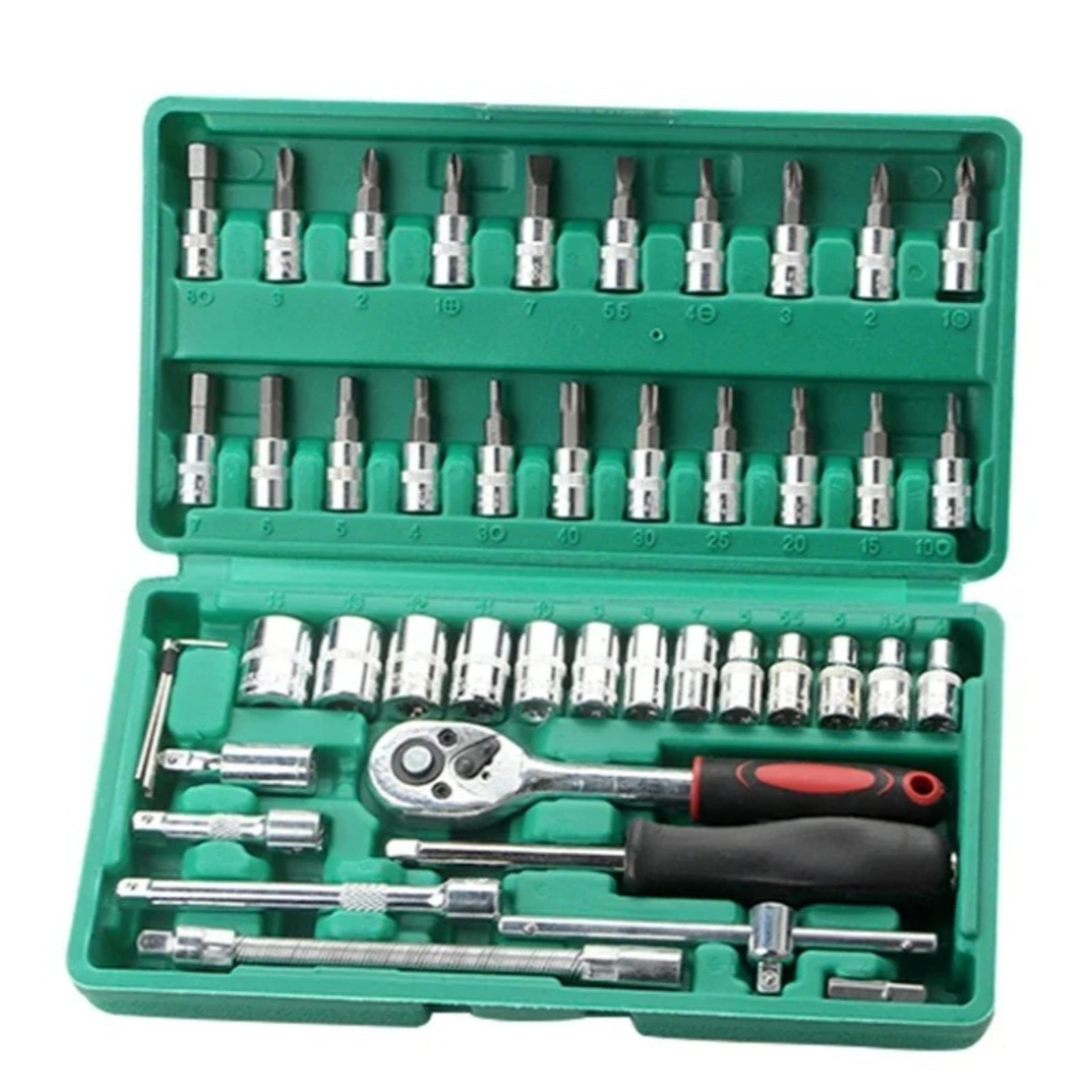 multi-function toolbox, auto repair tool set, ratchet socket wrench combo for car, motorcycle, home repair