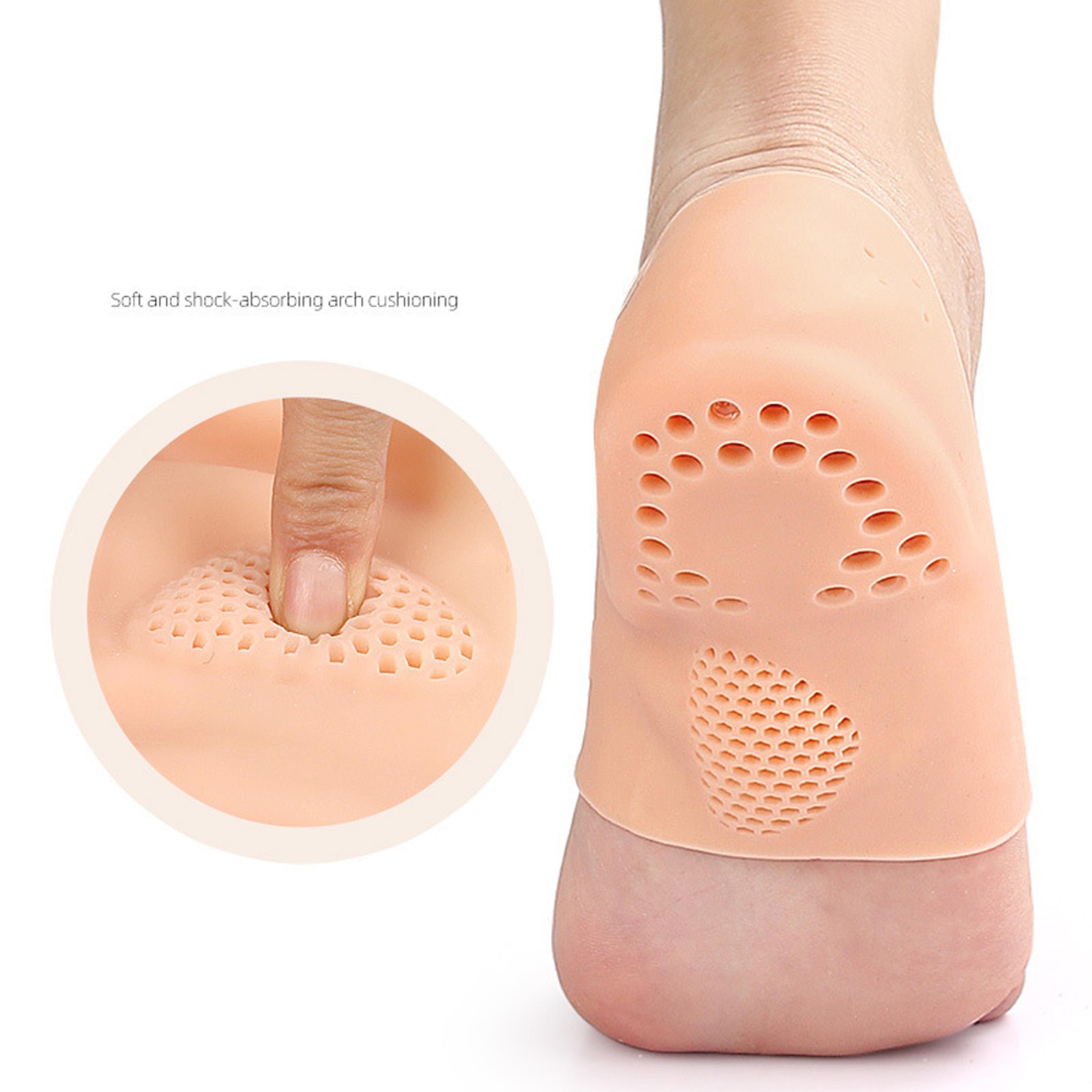 1 pair heel cups with arch support for cracked heel relief and plantar fasciitis