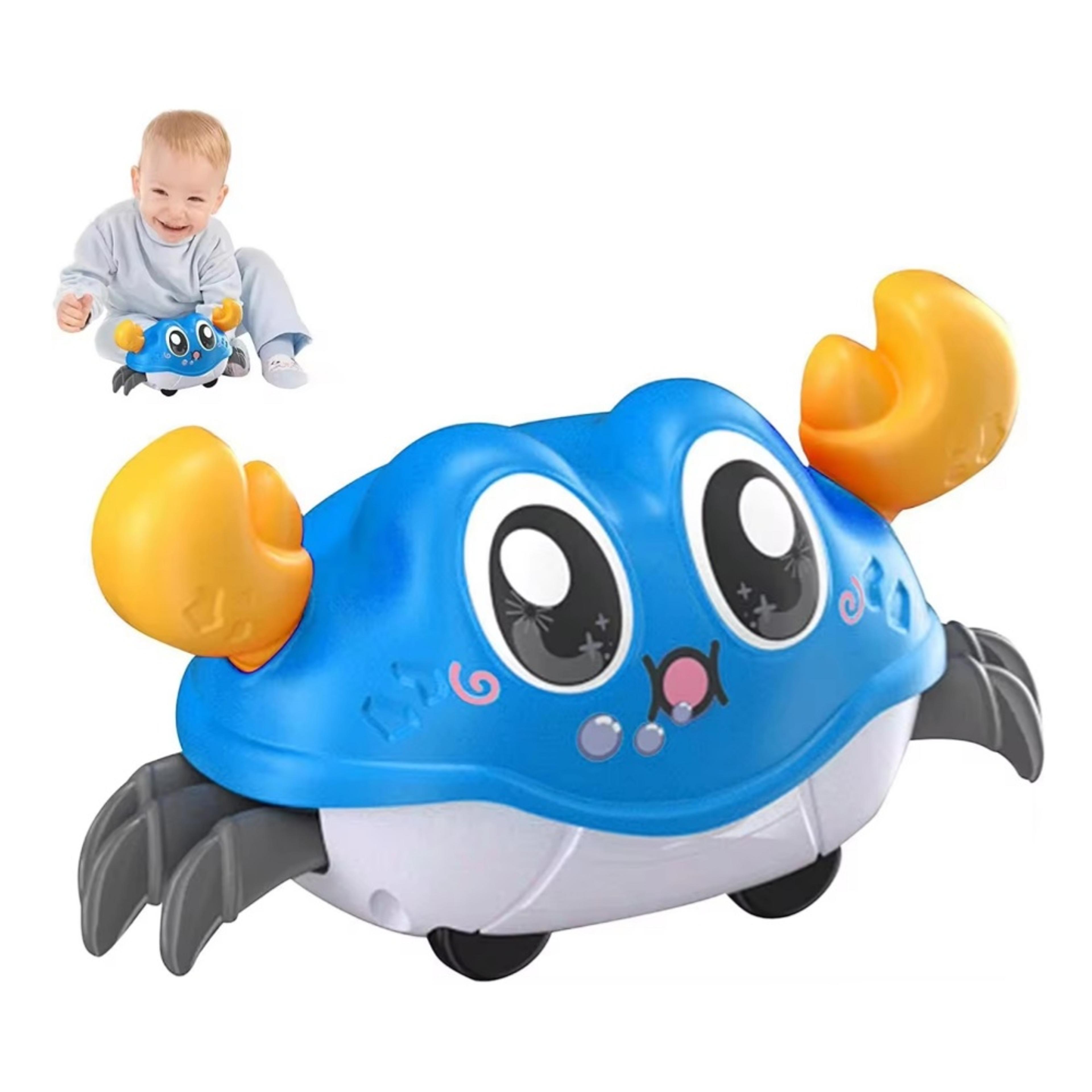 double return force kids shake simulation crab toy, running bubble crab crawling toy for children playtime