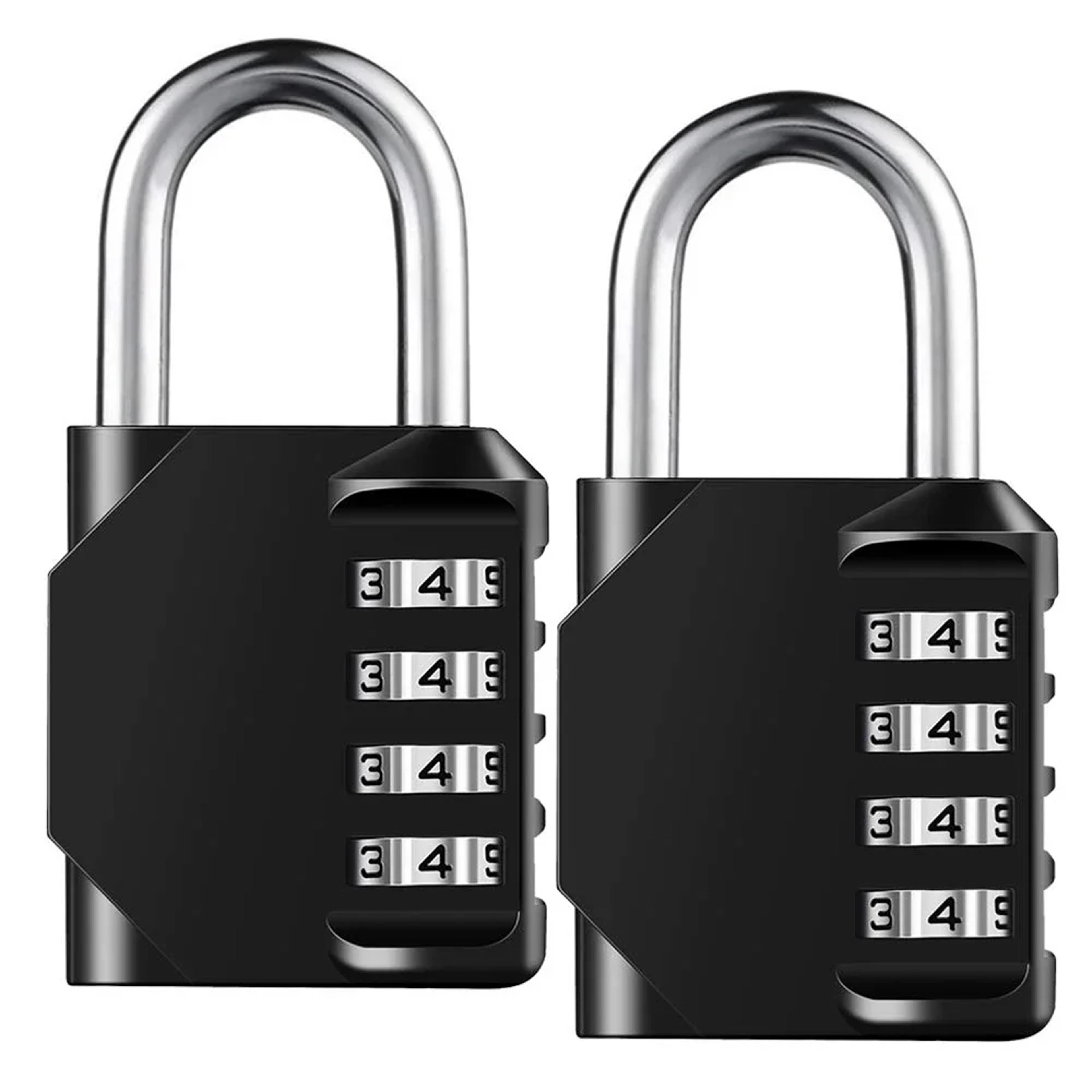 4 digit resettable combination lock, heavy duty waterproof padlock for outdoors