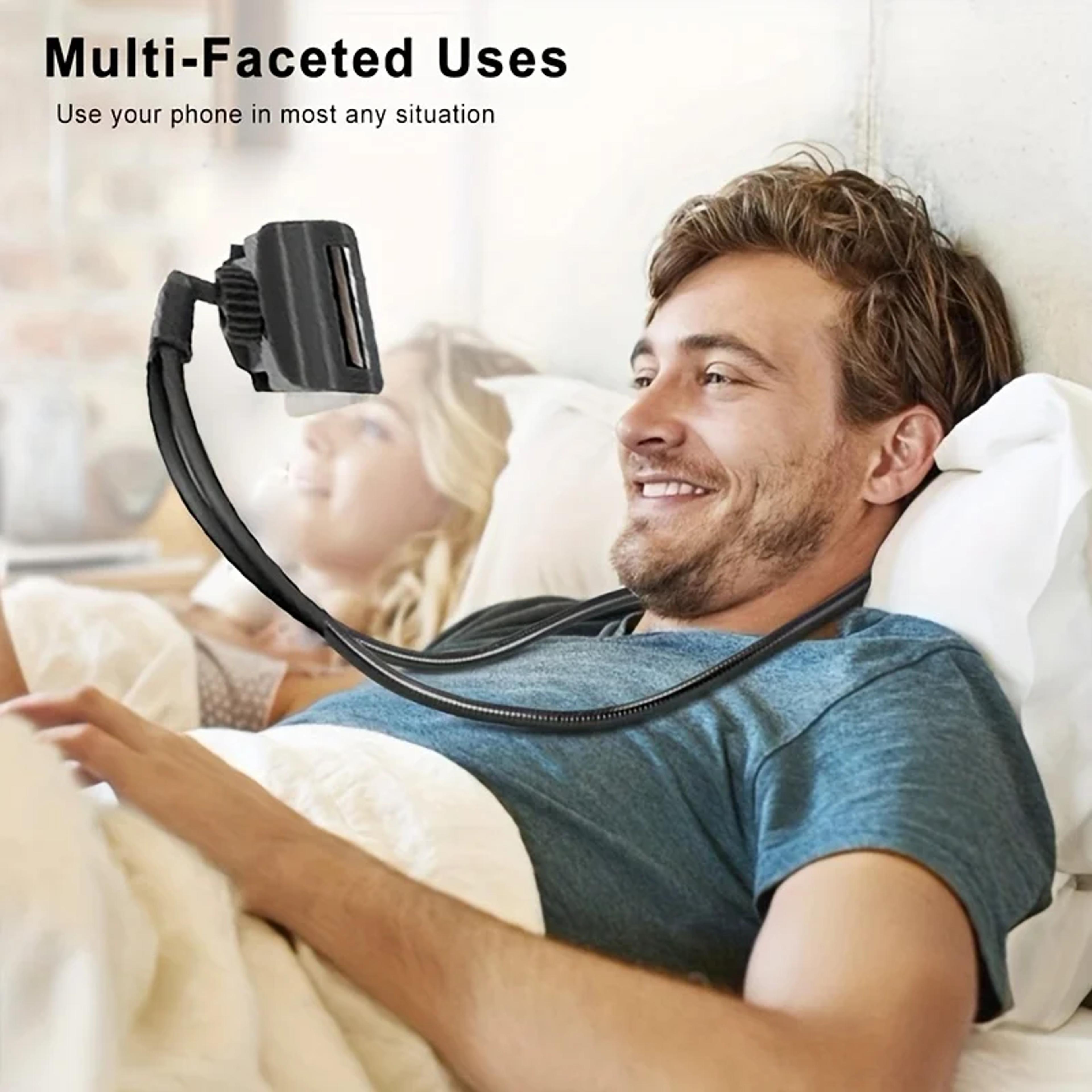 universal mobile phone holder, multifunctional bedside lazy neck, extendable adjustable selfie stick rack