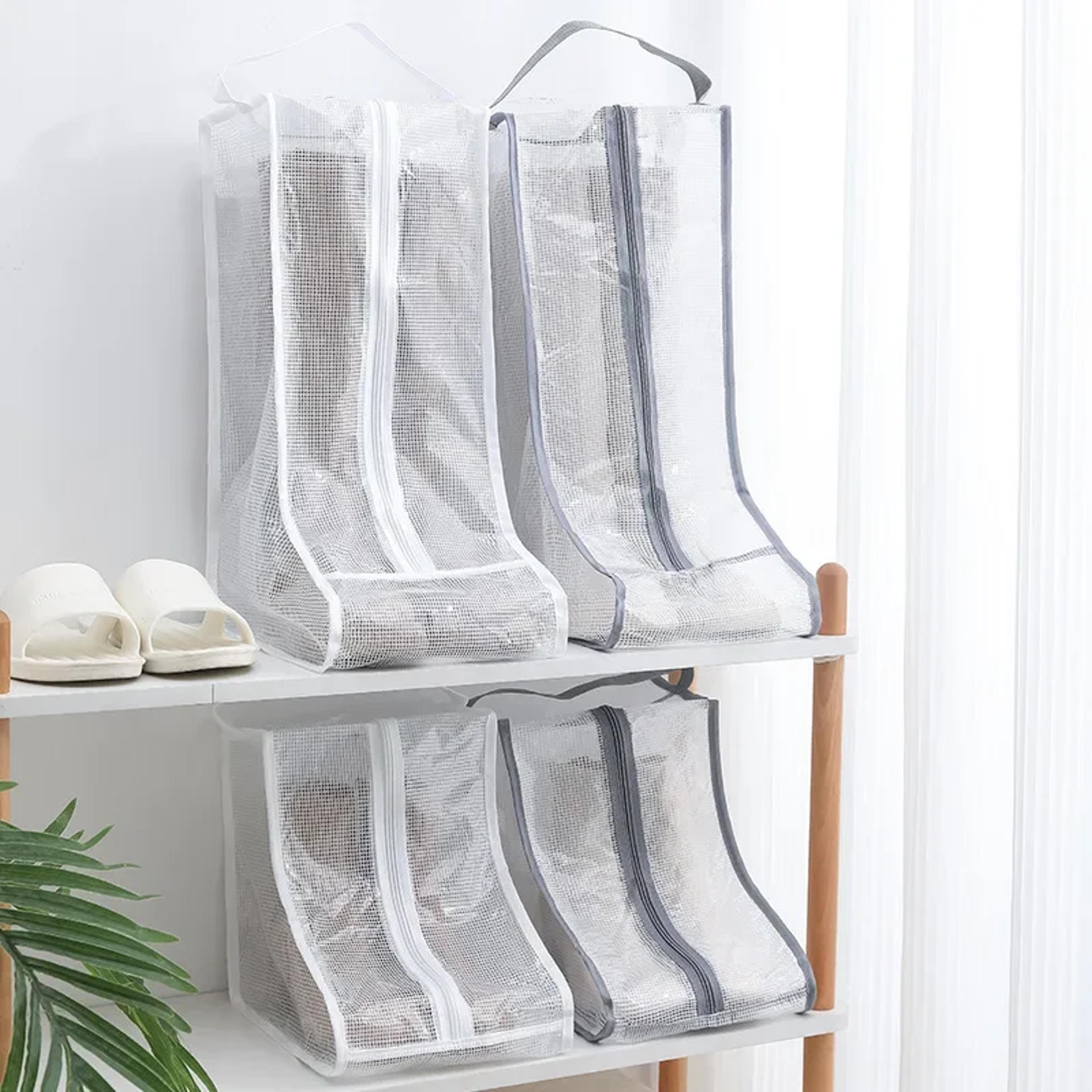 dust proof travel shoe cover with zipper for high heels & boots