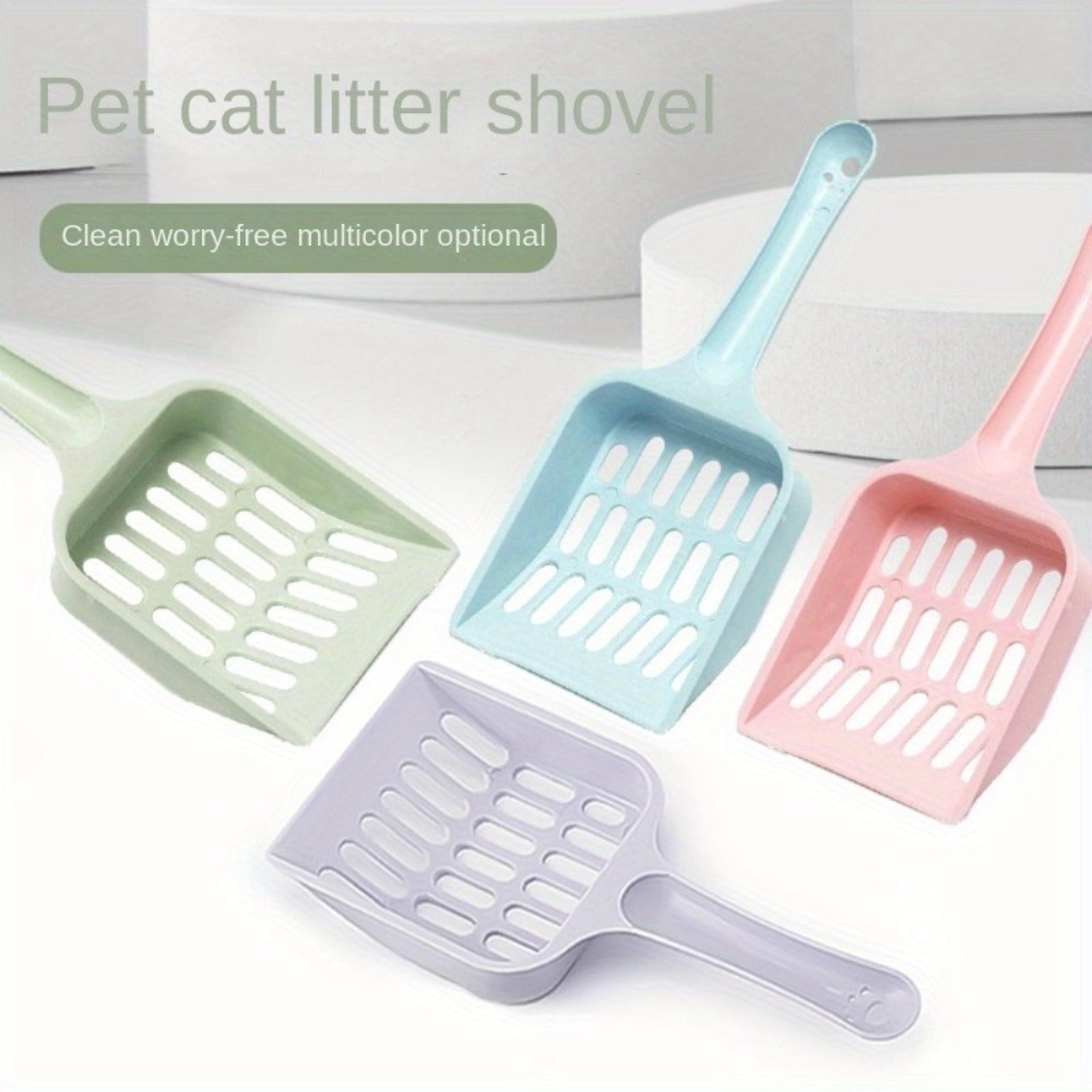 durable pet waste shovel, deluxe cat litter scoop with fine mesh for easy cleaning