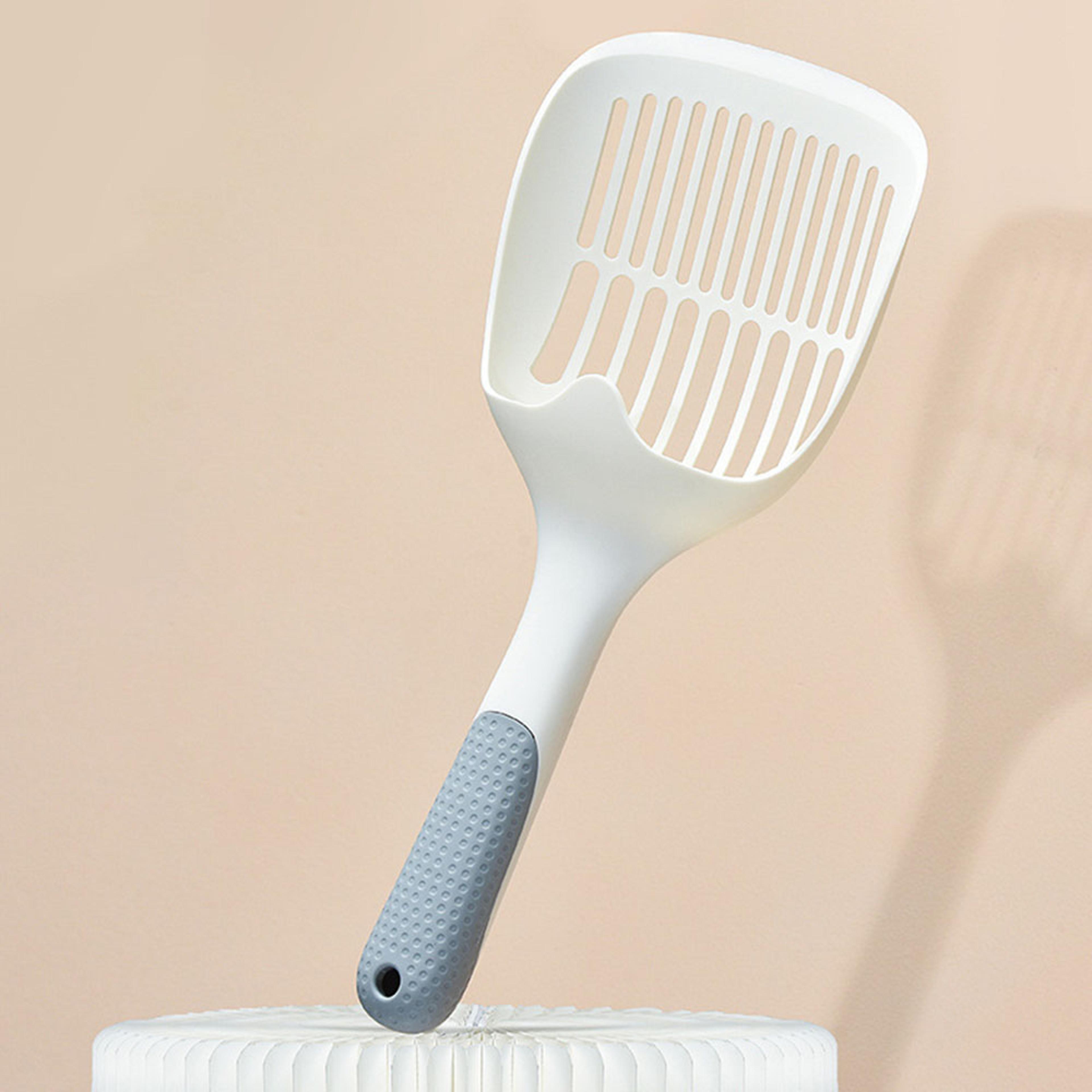 efficient cat poop scoop, large size durable shovel with fine mesh, tofu cat litter cleaning tool