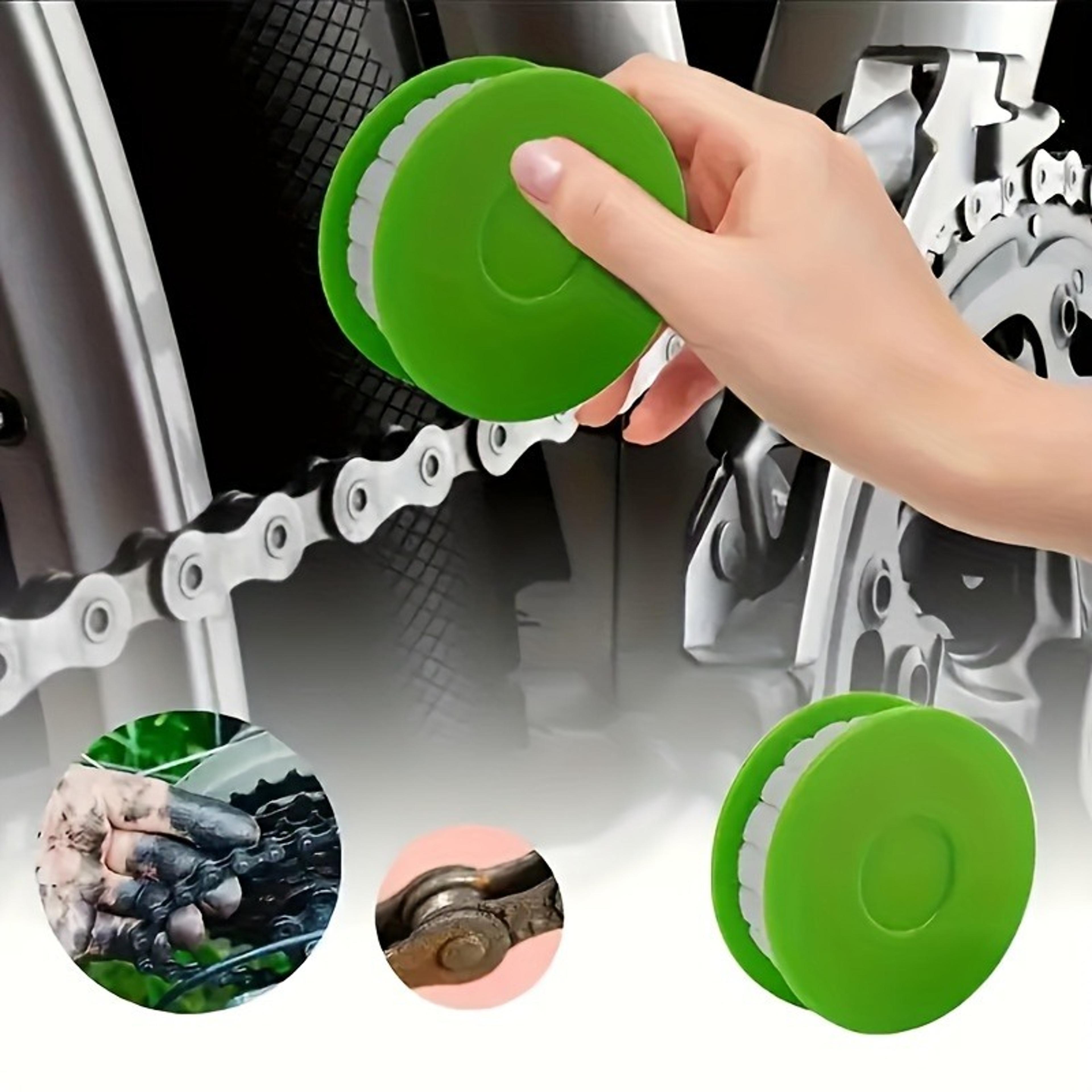 portable bike chain lubricant oiler, anti-rust tool, durable green pp plastic for all-weather protection