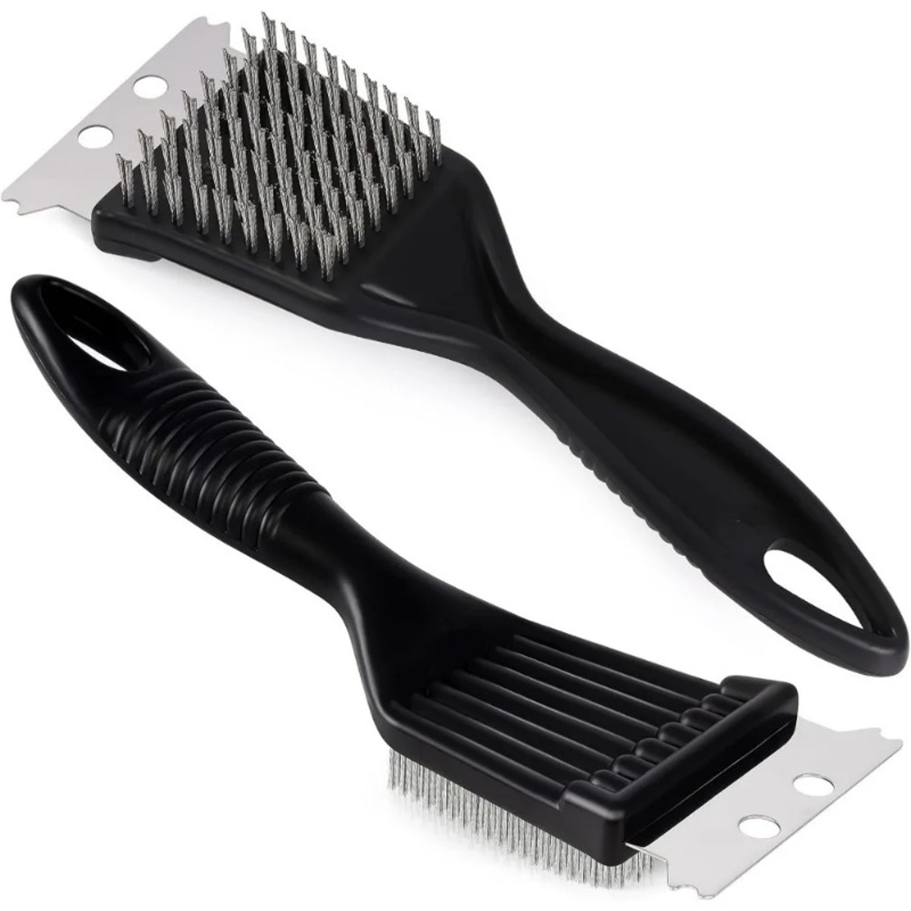 stainless steel wire grill brush, heavy-duty, extra strong cleaning brush for home & outdoor