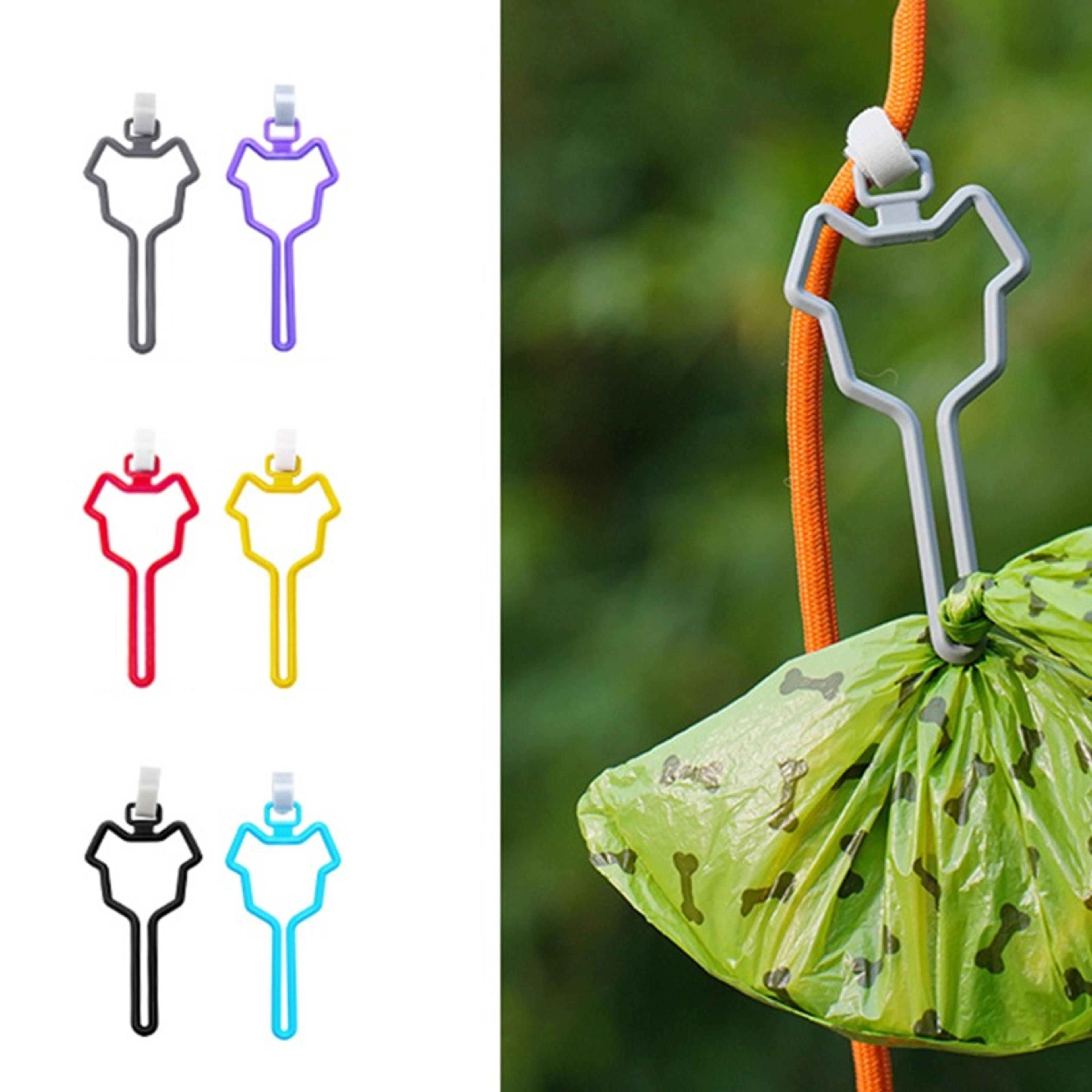 outdoor walking dog poop bag clip, easy-to-carry pet waste carrier, hands-free leash dispenser