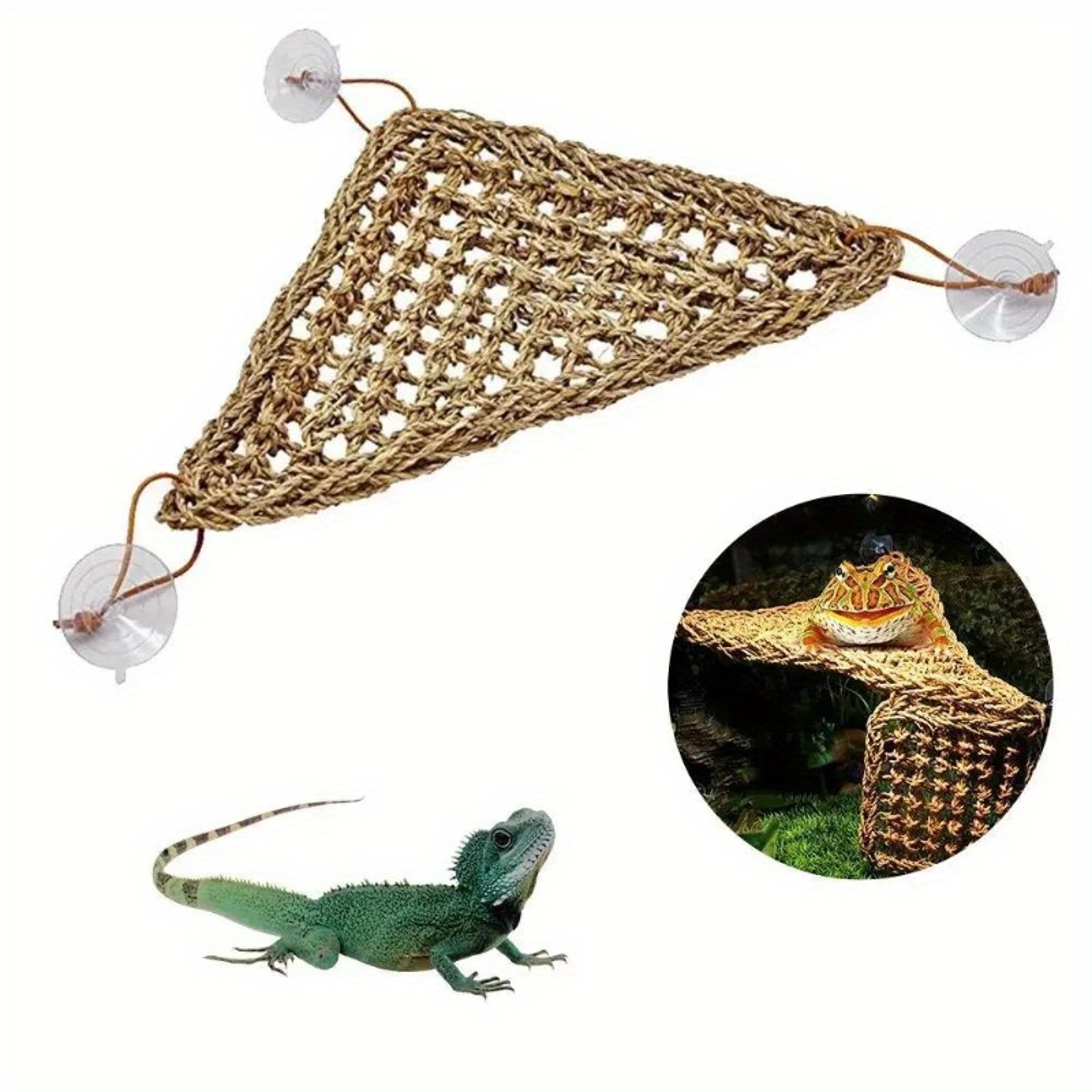 hanging seaweed grass mat pet bed, reptile hamster hammock swing, lizard reptile toy for small pets