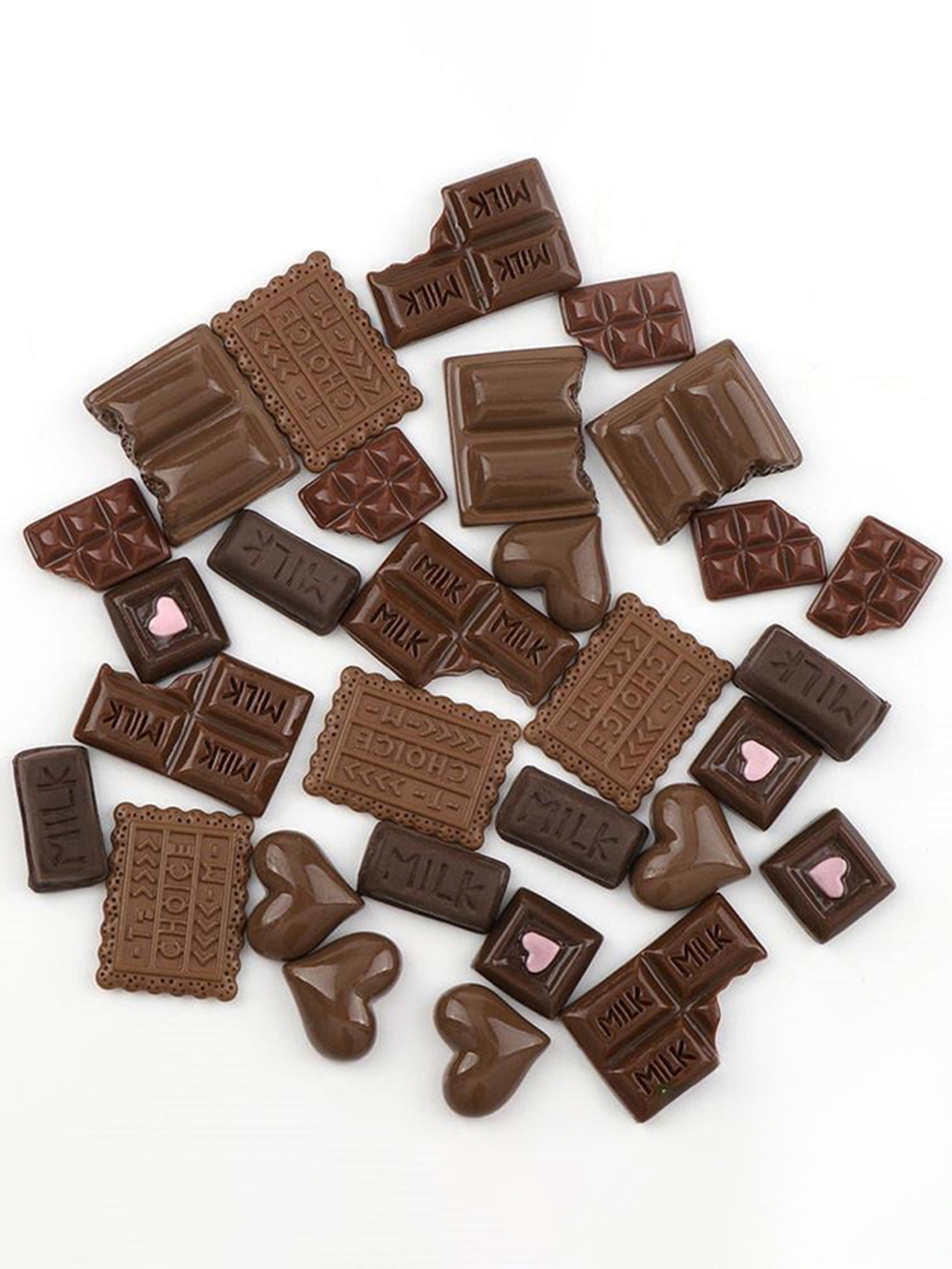 flatback resin chocolate cake cabochon, miniature diy food ornament for jewelry, phone cases