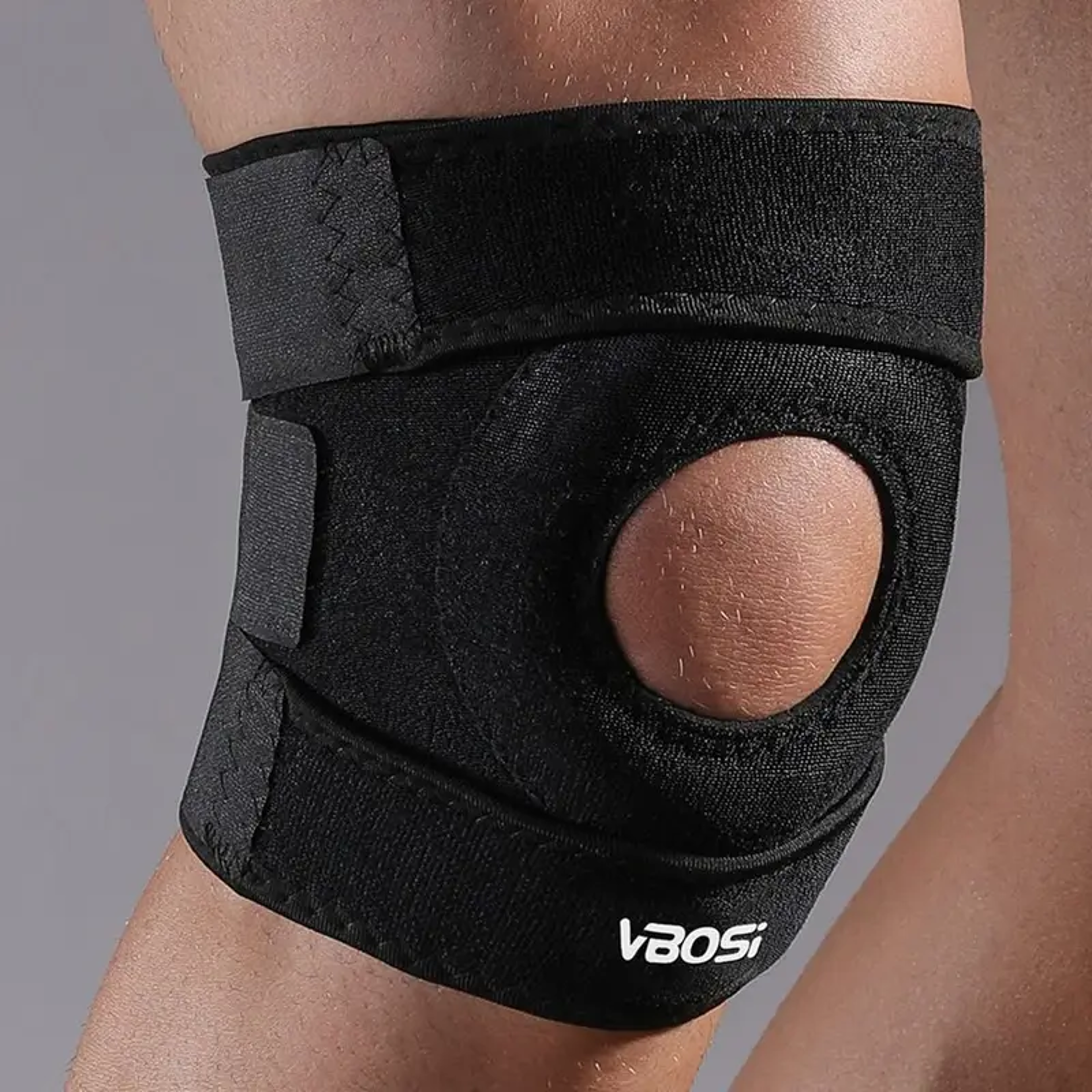 soft no pilling fabric for comfortable use, adjustable running knee support pad, neoprene rubber
