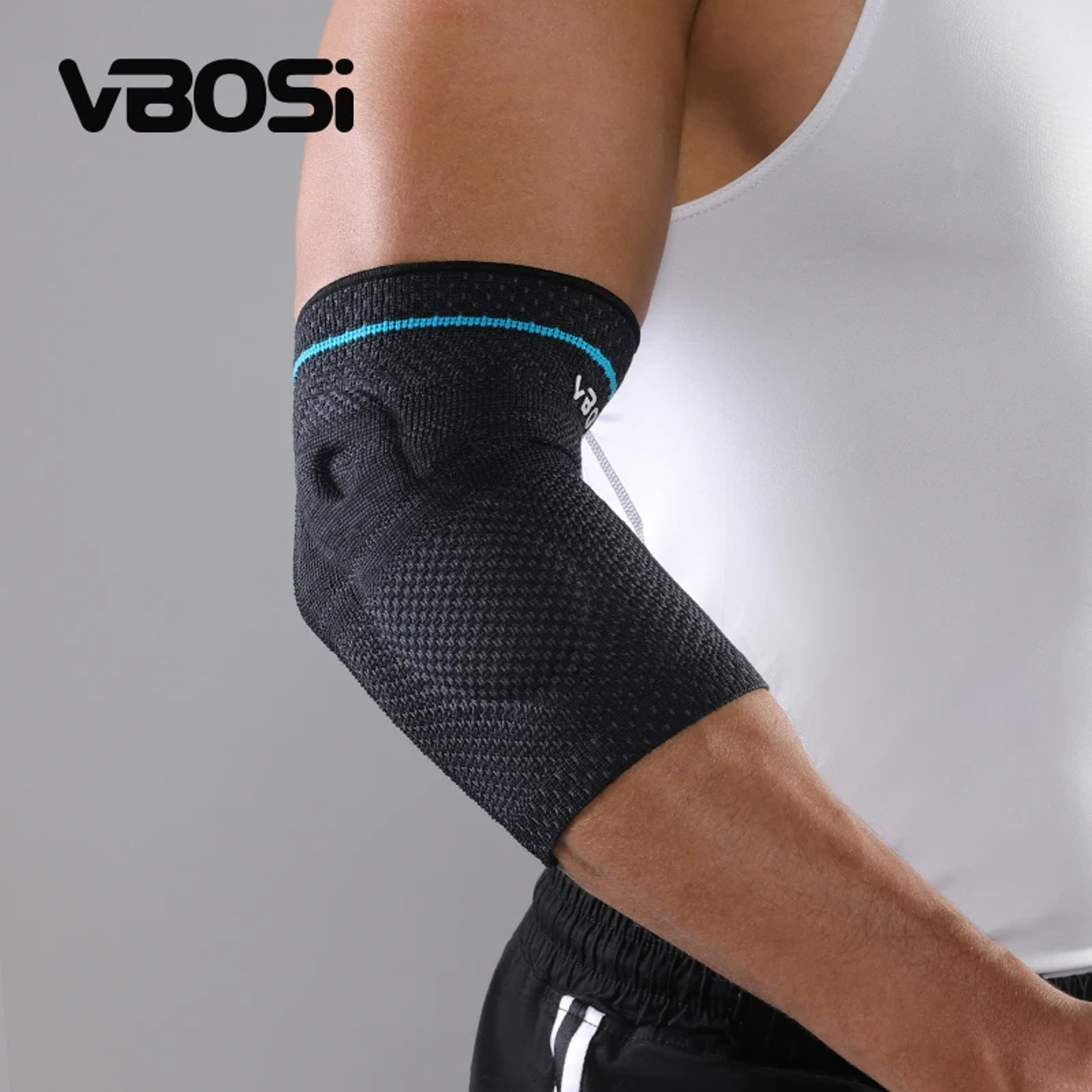 elbow support arm sleeves with gel pads, 3d knitted elastic ergonomic breathable design for unisex women and men