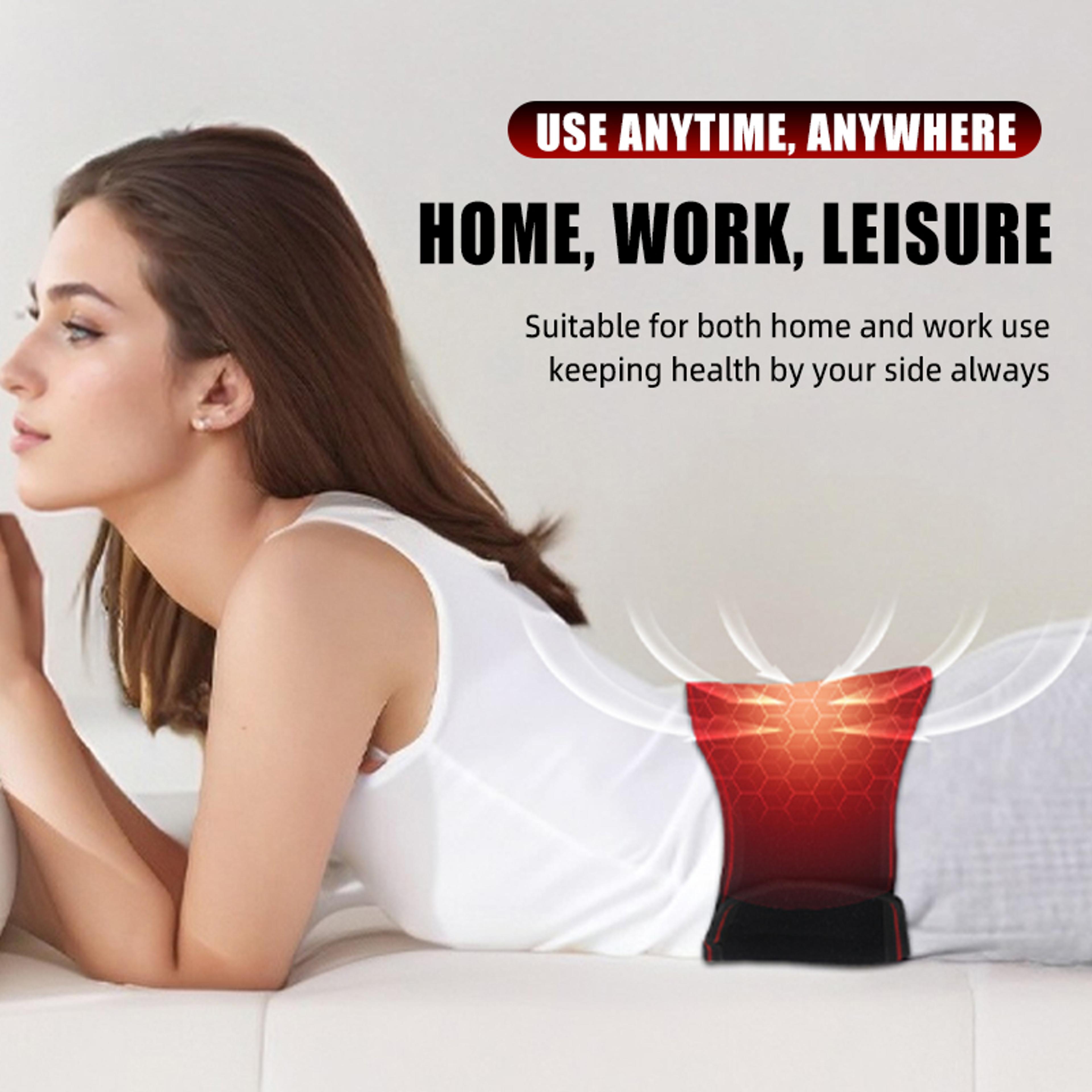 lumbar heating pad, electric heated waist support brace pain relief, magnetic therapy