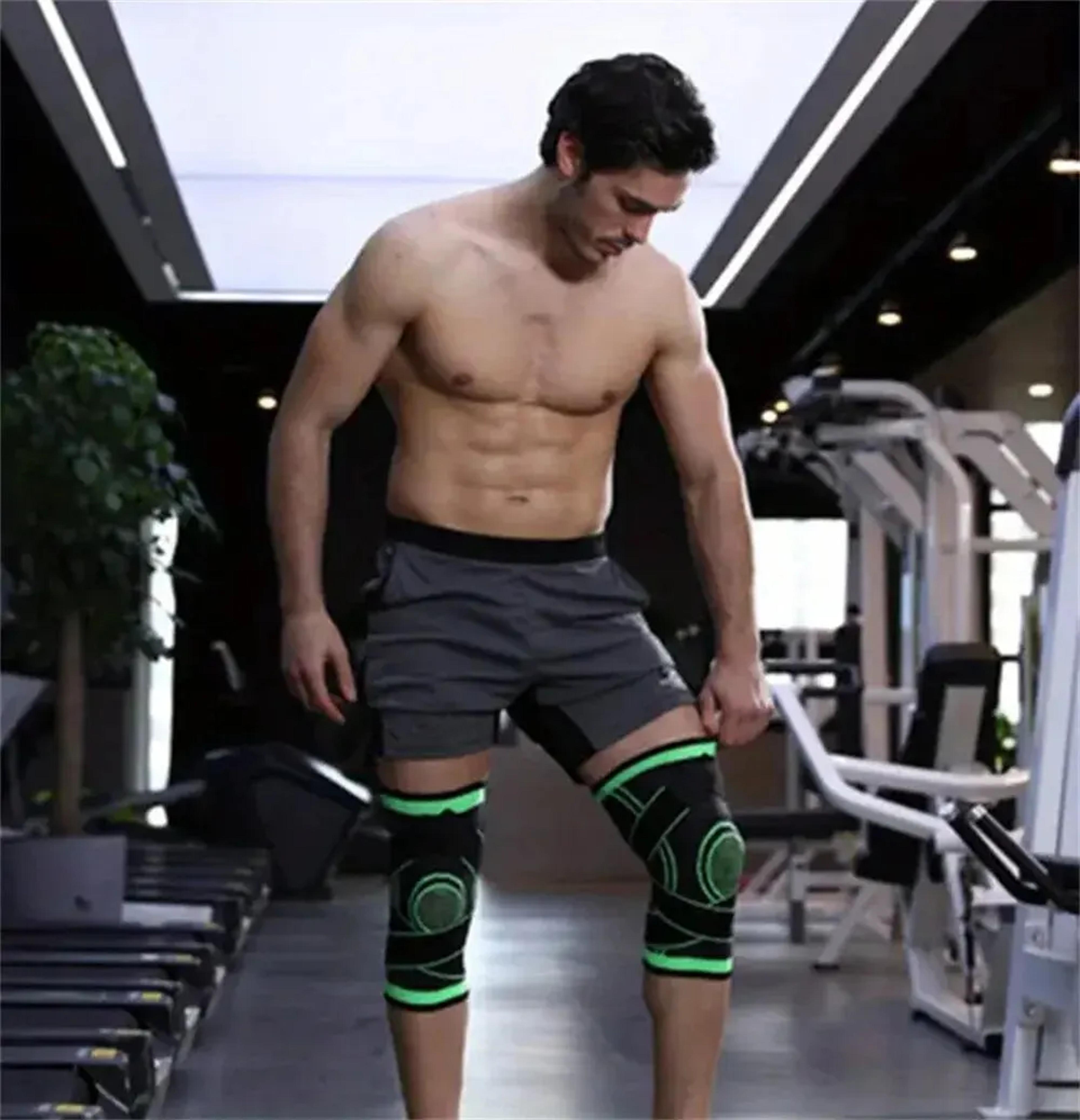 elastic knee pad for men, sports brace support for fitness, basketball, volleyball, cycling protector