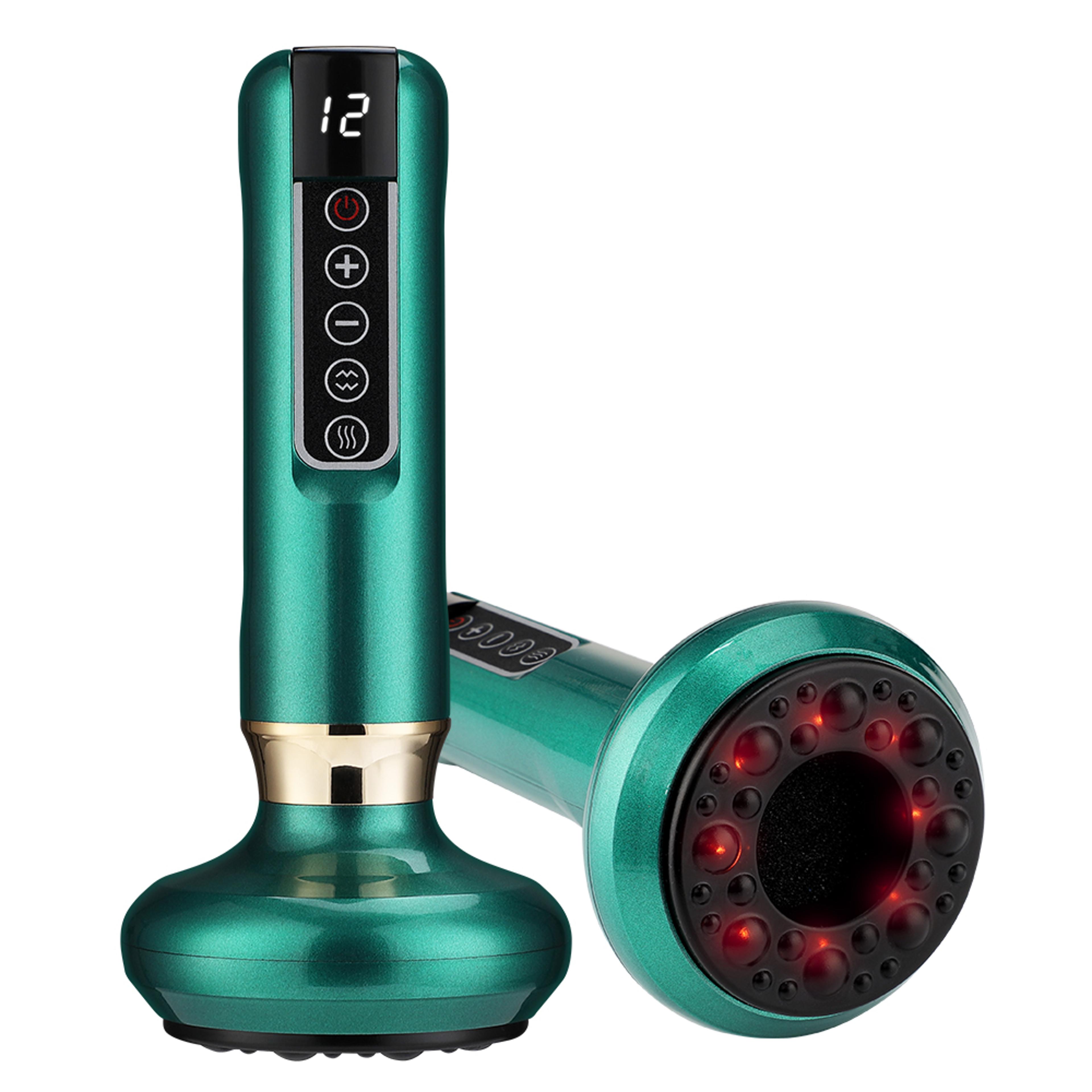 infrared heat electric cupping massager, suction cup guasha for body slimming and anti-cellulite