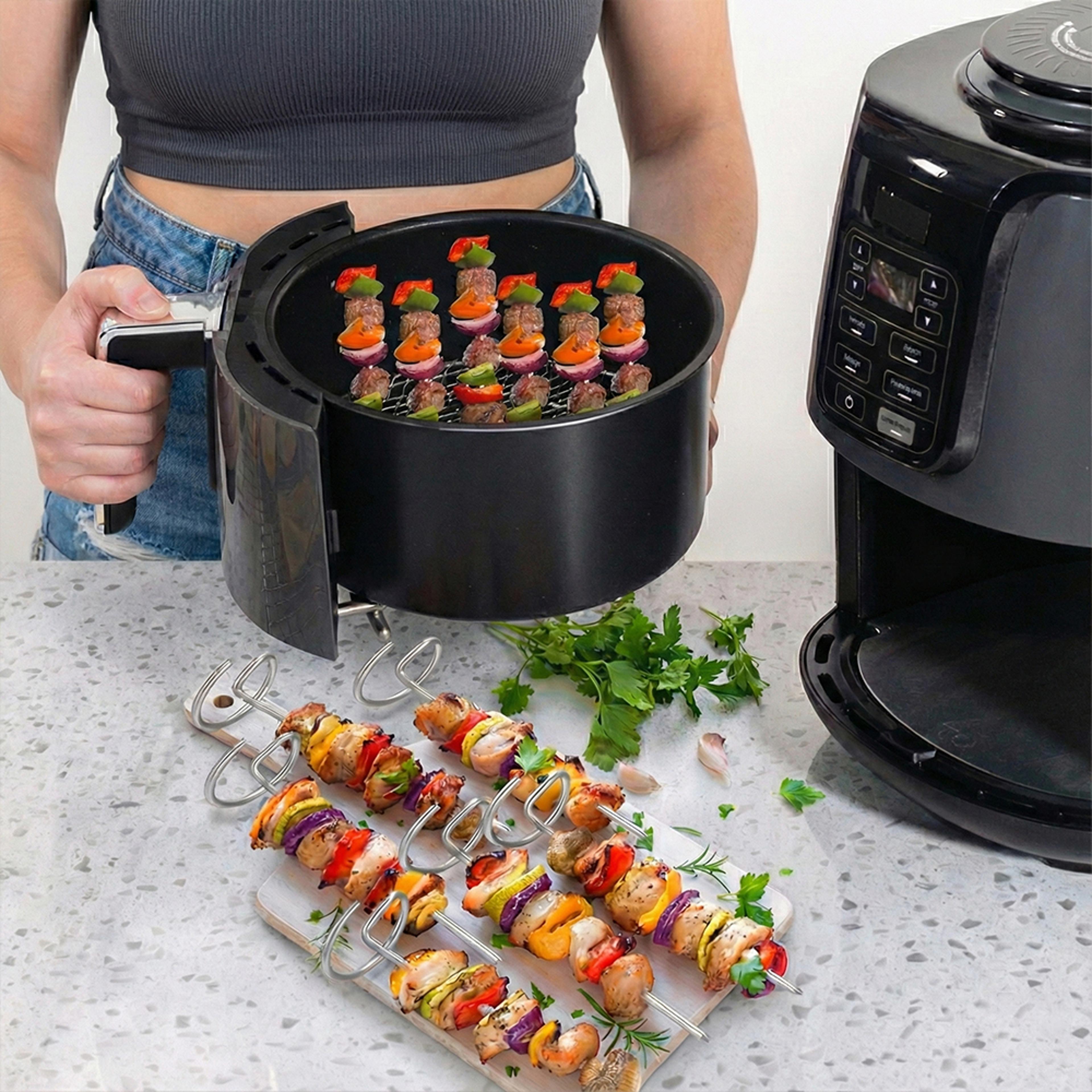 air fryer oven vertical grill skewer, food grade 304 stainless steel special baking needle accessories