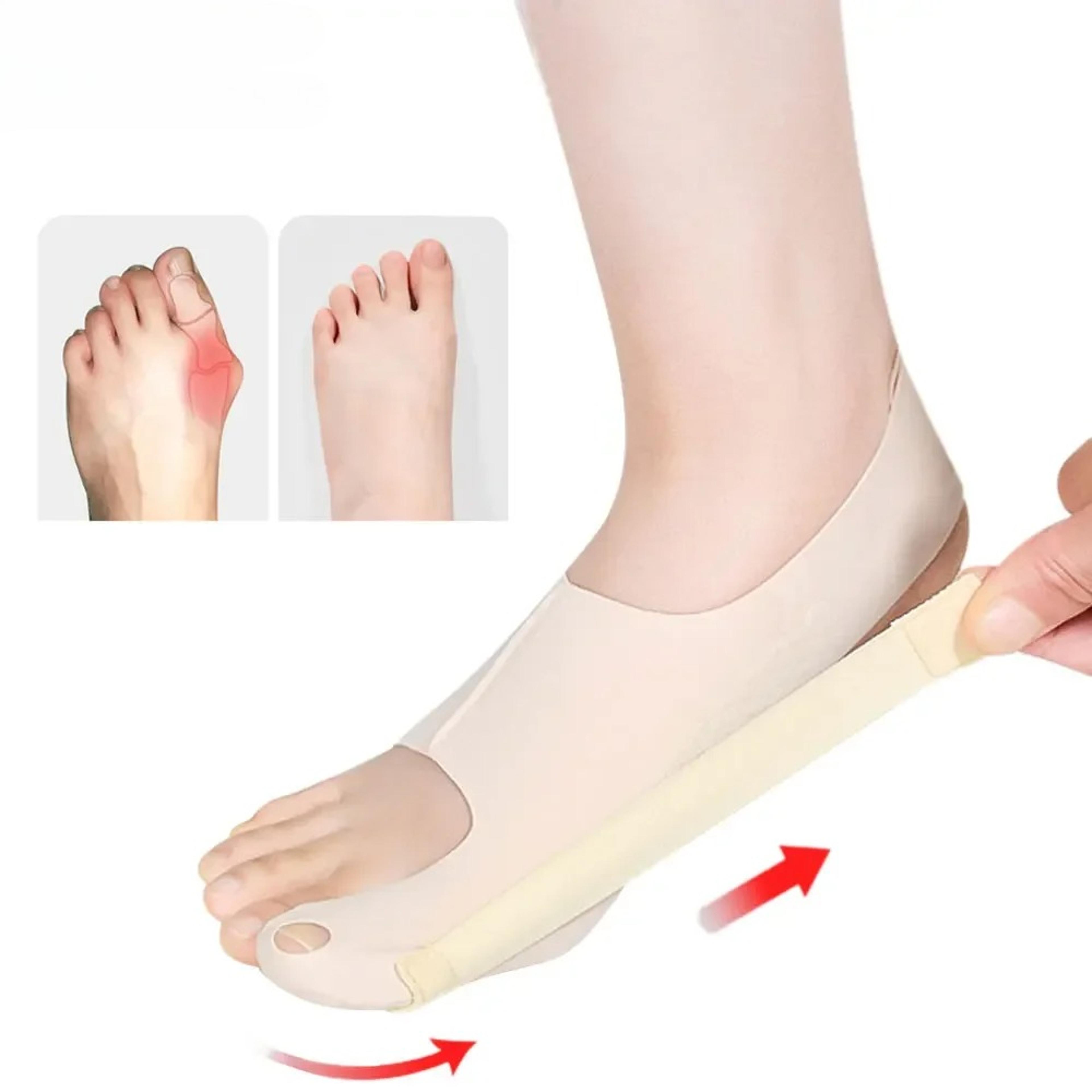 breathable corrector socks for day and night use, hallux valgus relief, non-slip big toe straightener