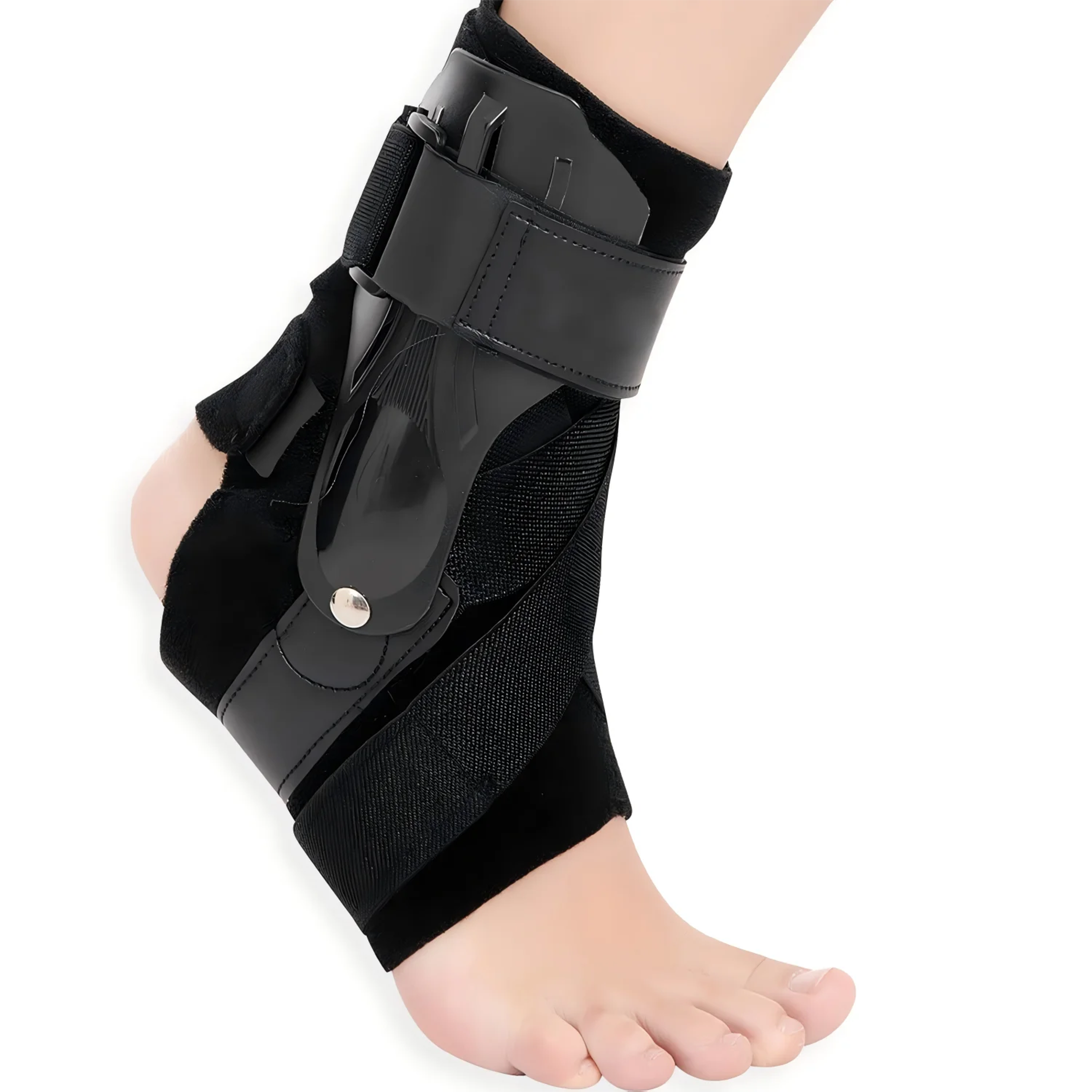 ankle splint stabilizer with side stabilizers for sprained ankle, ankle brace support for tendonitis recovery