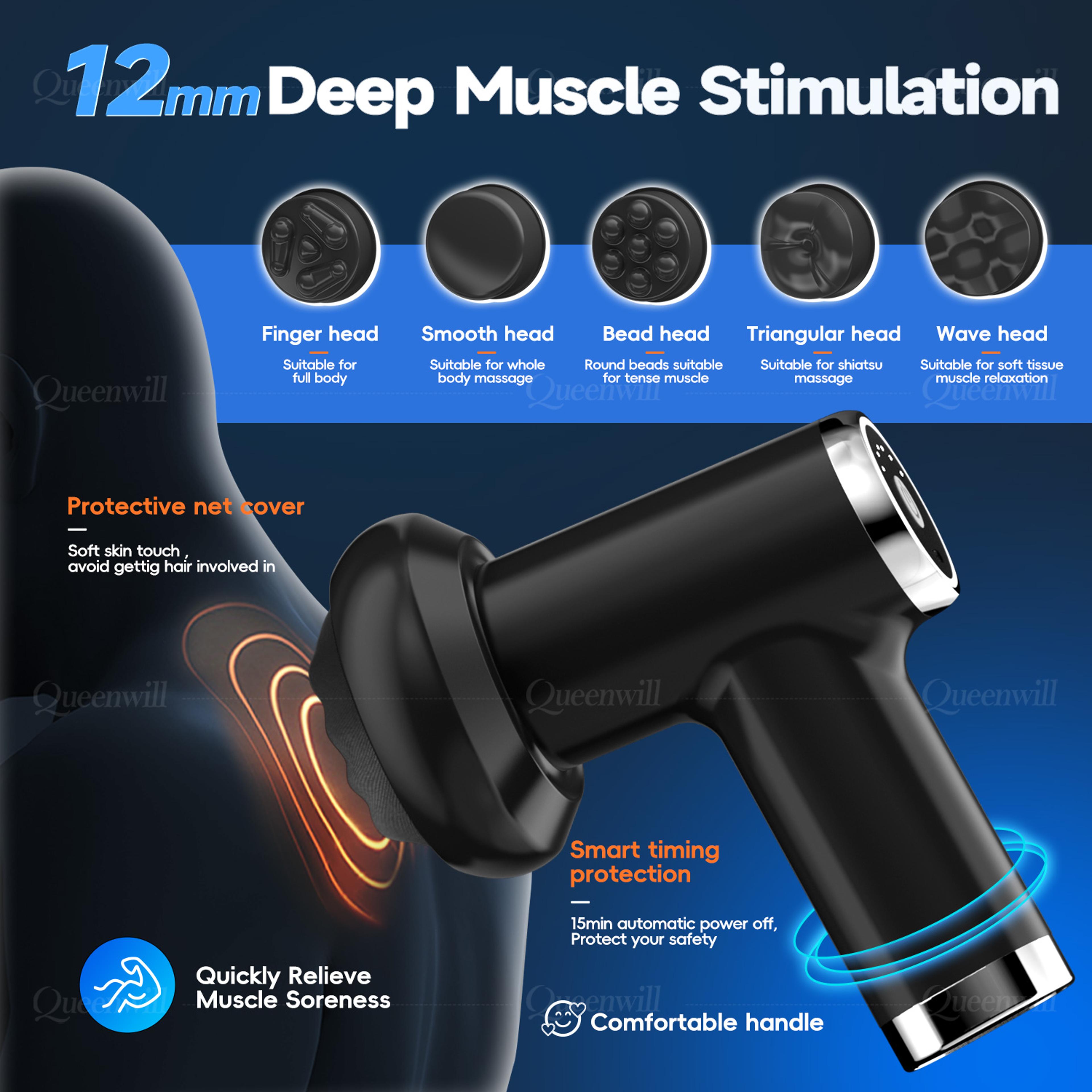full body rotation electric sculpting machine, 5 heads cellulite massager for deep relaxation, back, abdomen, butt, legs