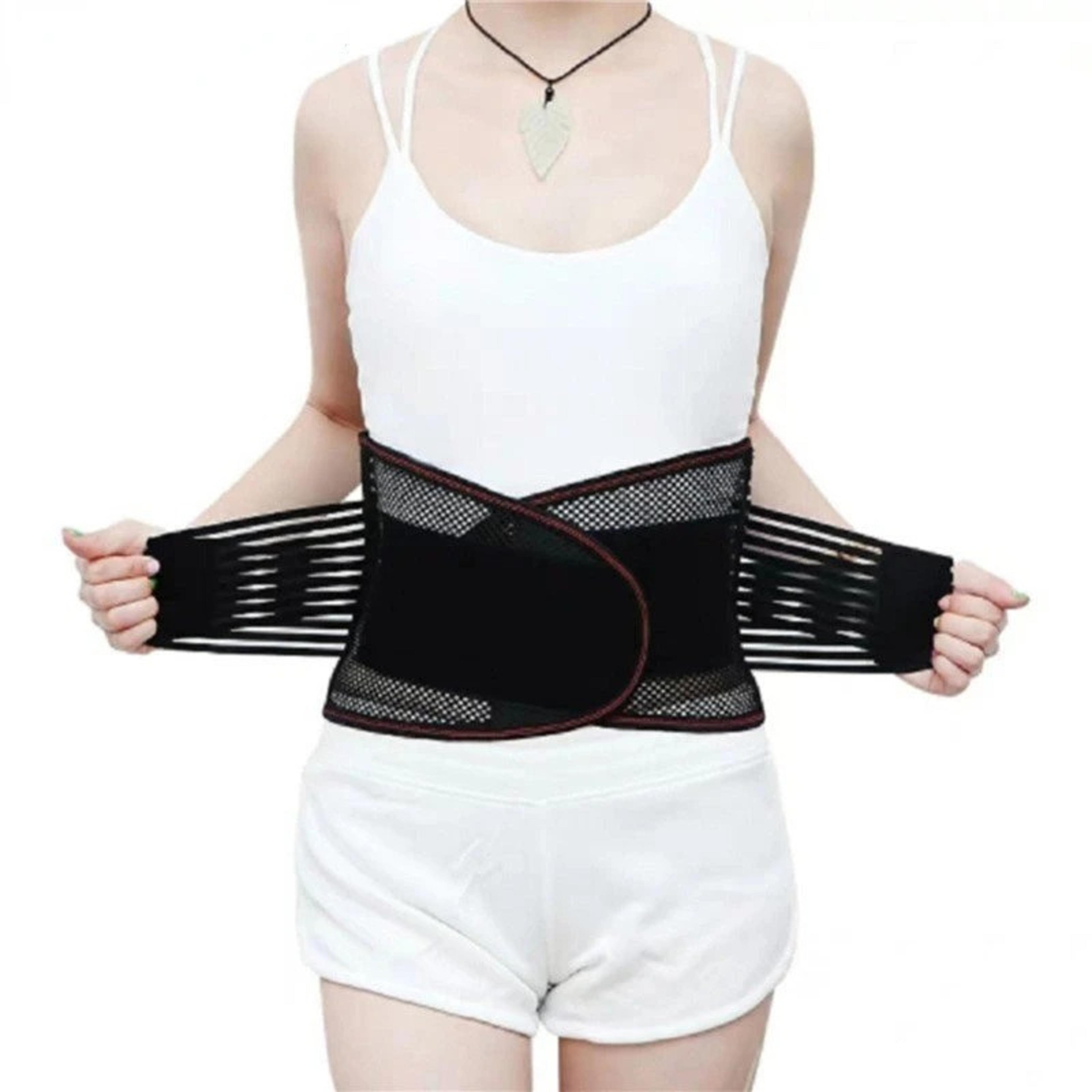 anti skid mesh back brace for men and women, adjustable waist support belt for back pain relief