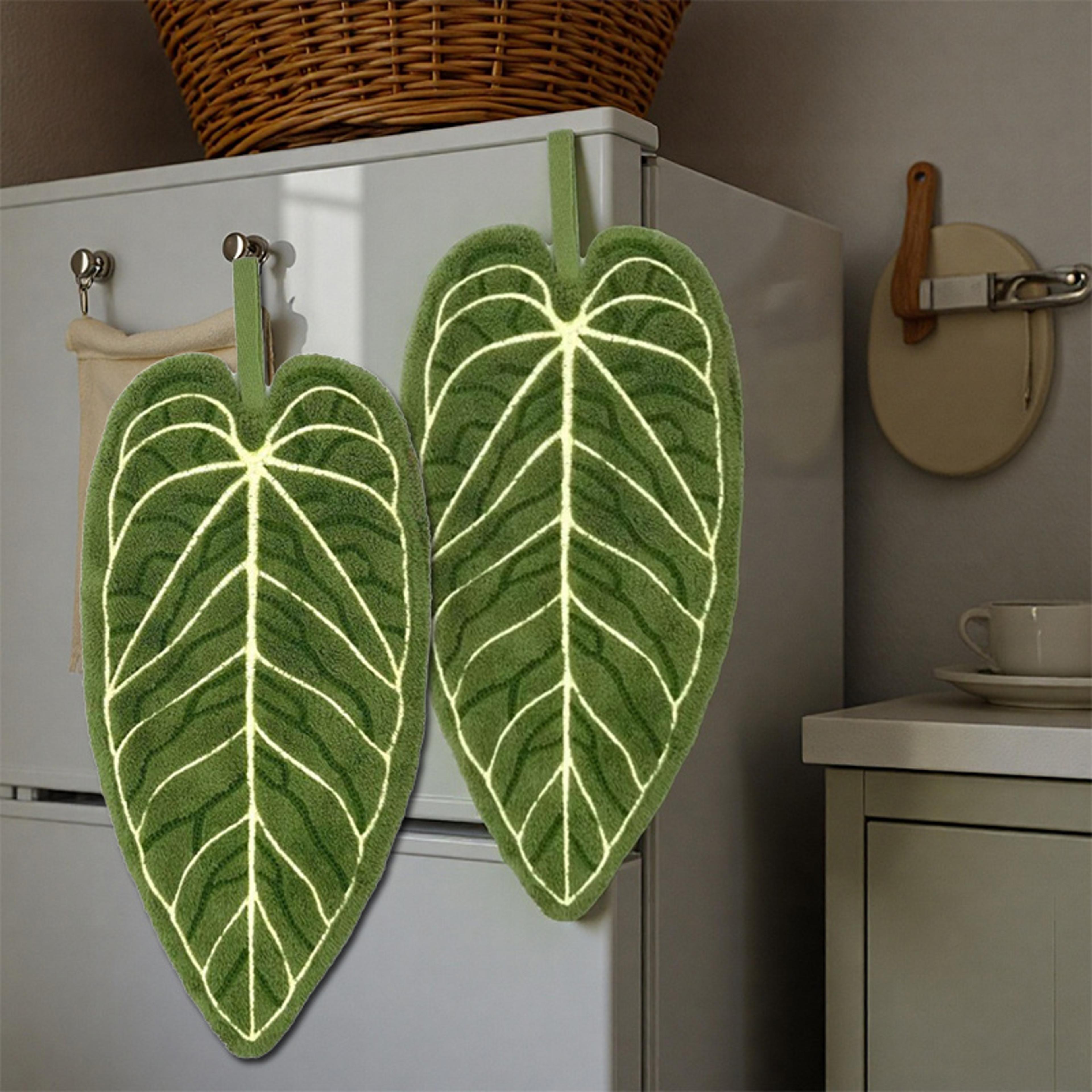 leaf hand towels ultra-absorbent quick-dry for bathroom kitchen decoration
