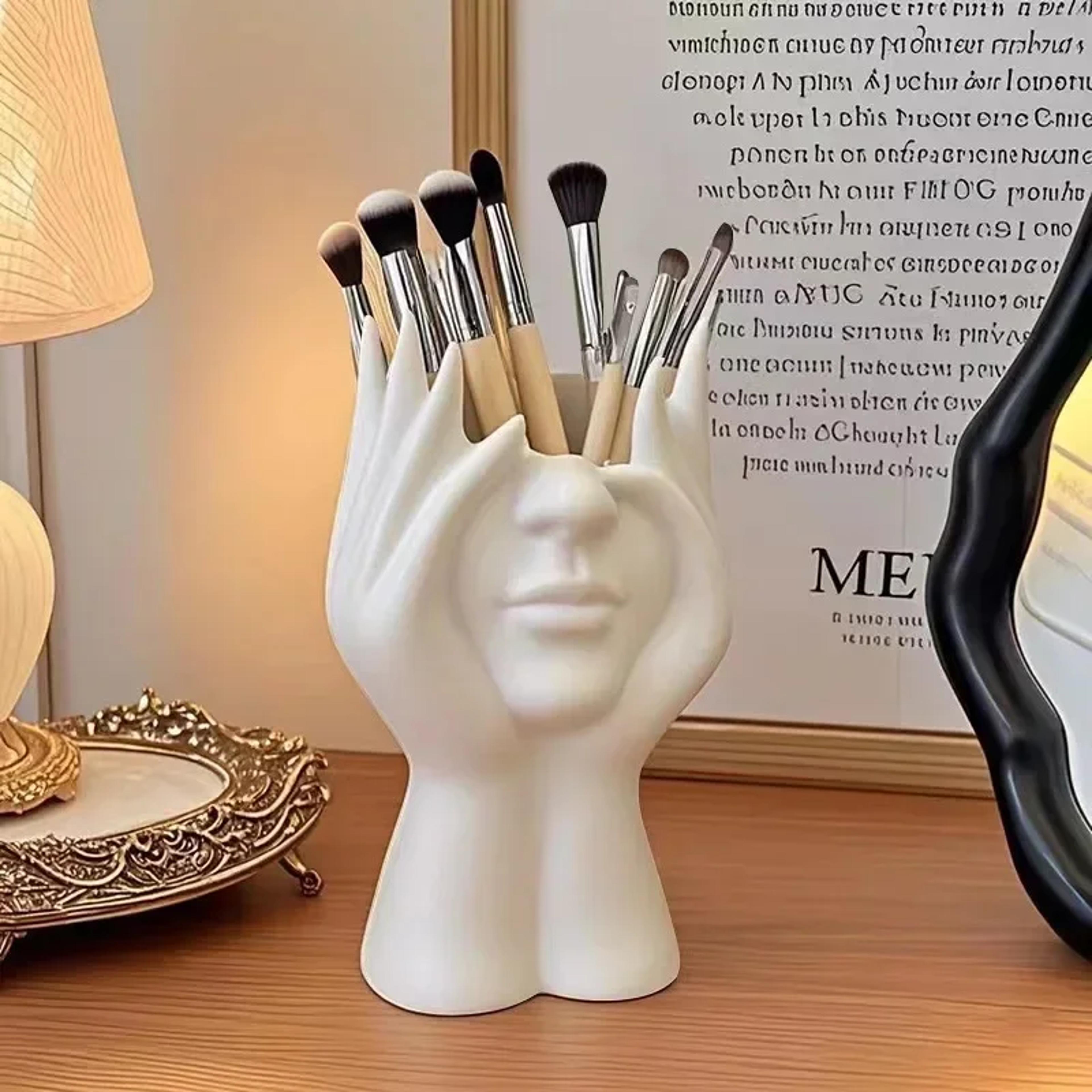 creative art style multifunctional desk organizer for bathroom & office desktop decoration