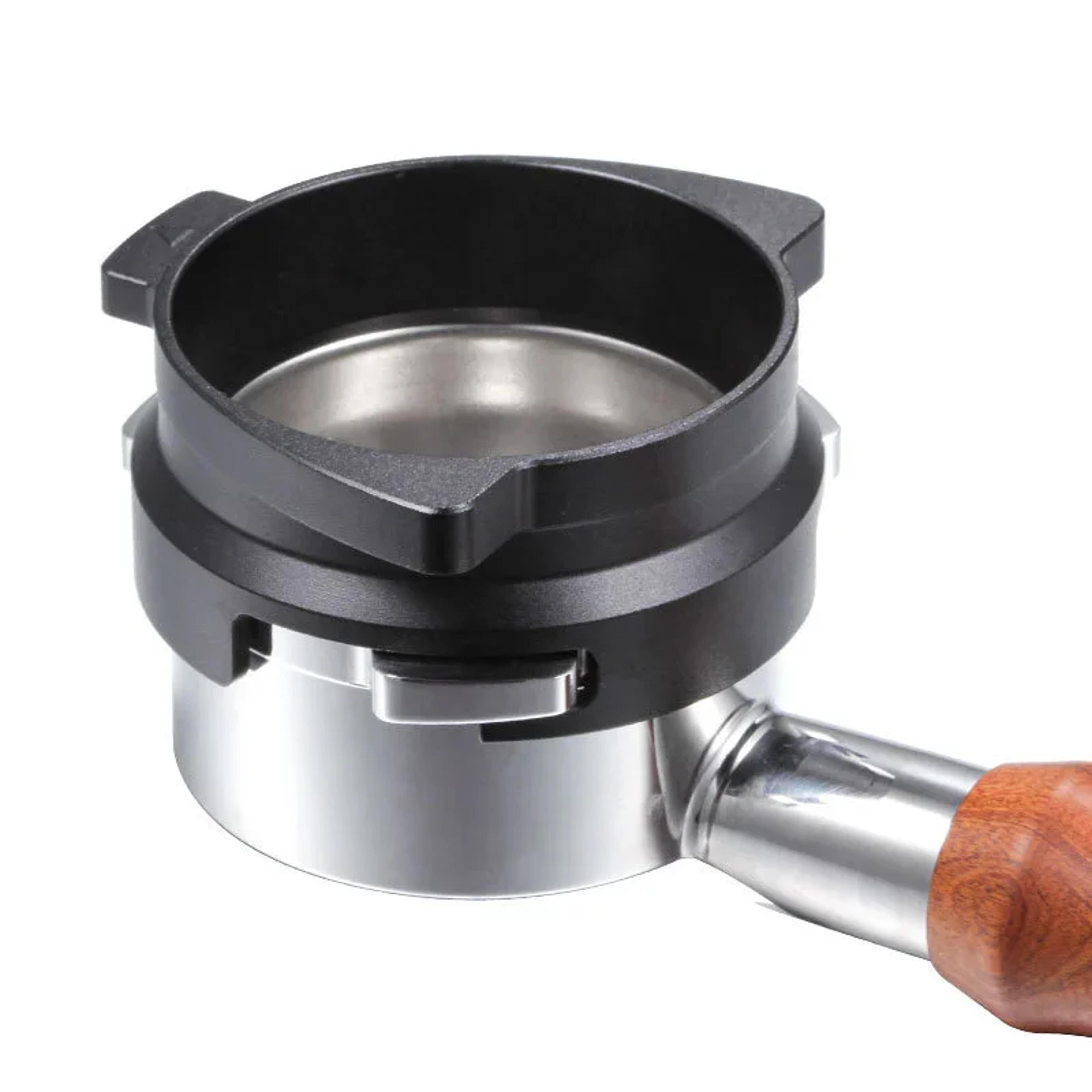 coffee powder receiver funnel, rotatable aluminum alloy coffee dosing ring, accessory for breville machines