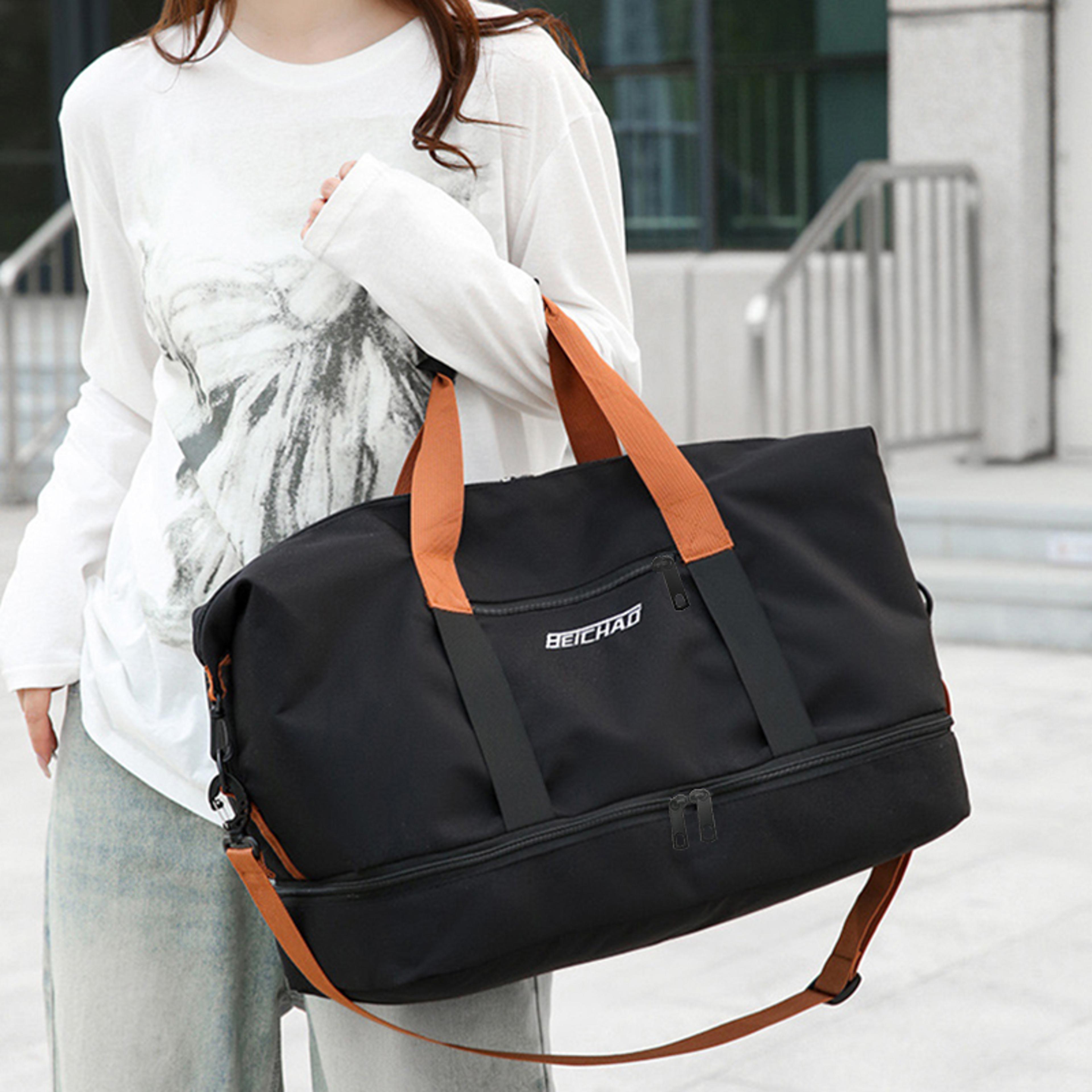 travel backpack for men and women, neutral color luggage bag