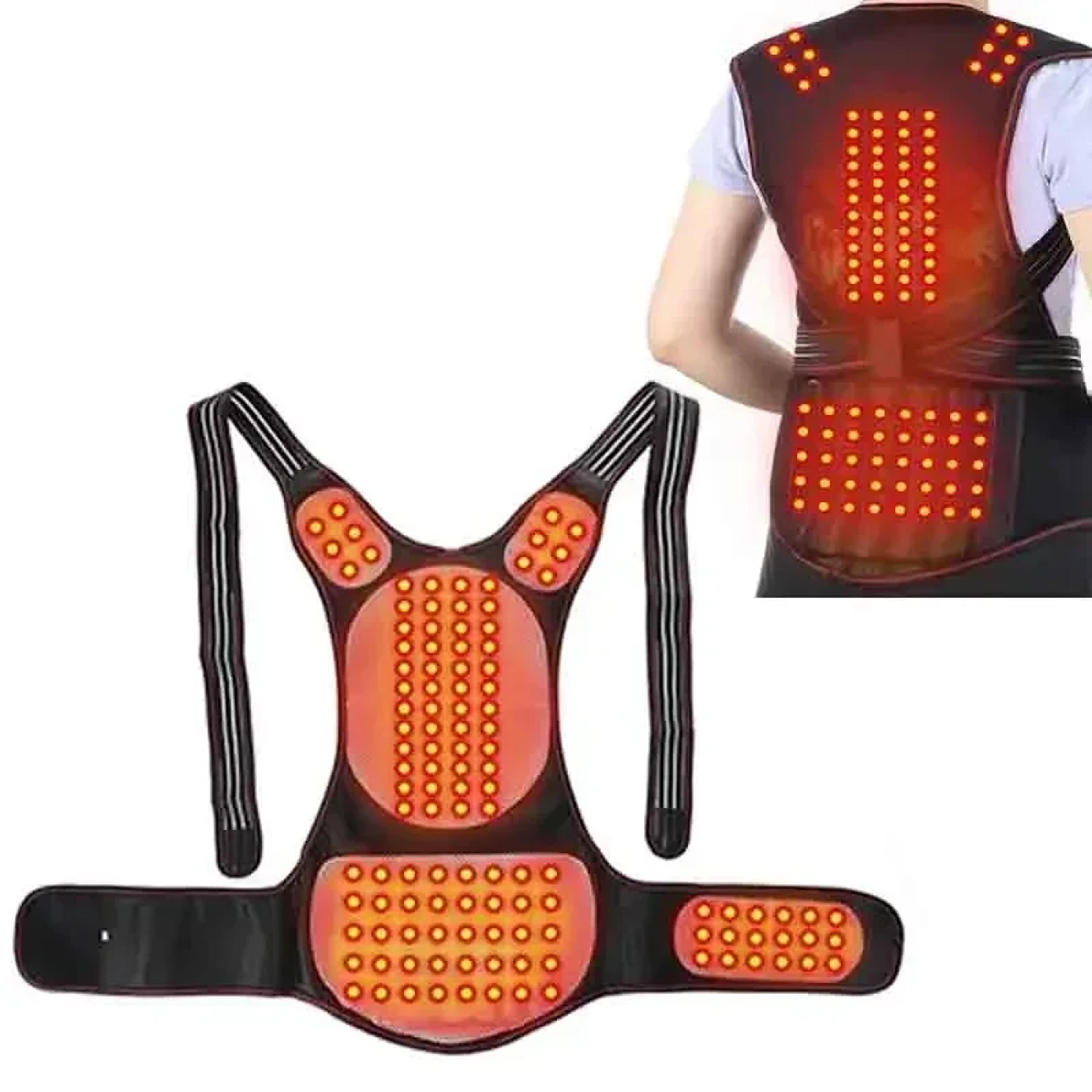 magnetic self-heating massage warm back support vest, shoulder spine posture correction, magnetic heating vest home use