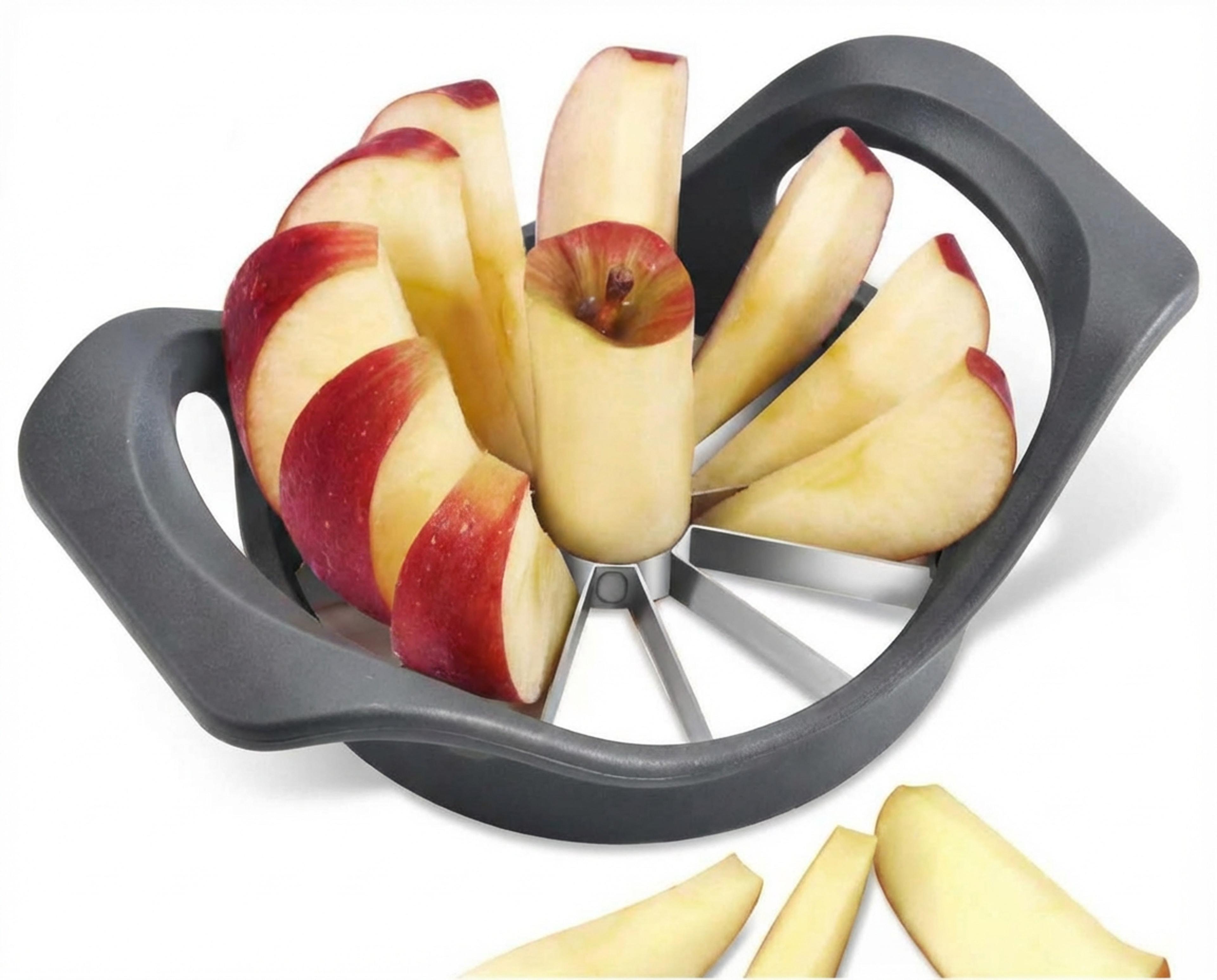 multi-petal apple corer slicer, sharp stainless steel blades for easy cutting