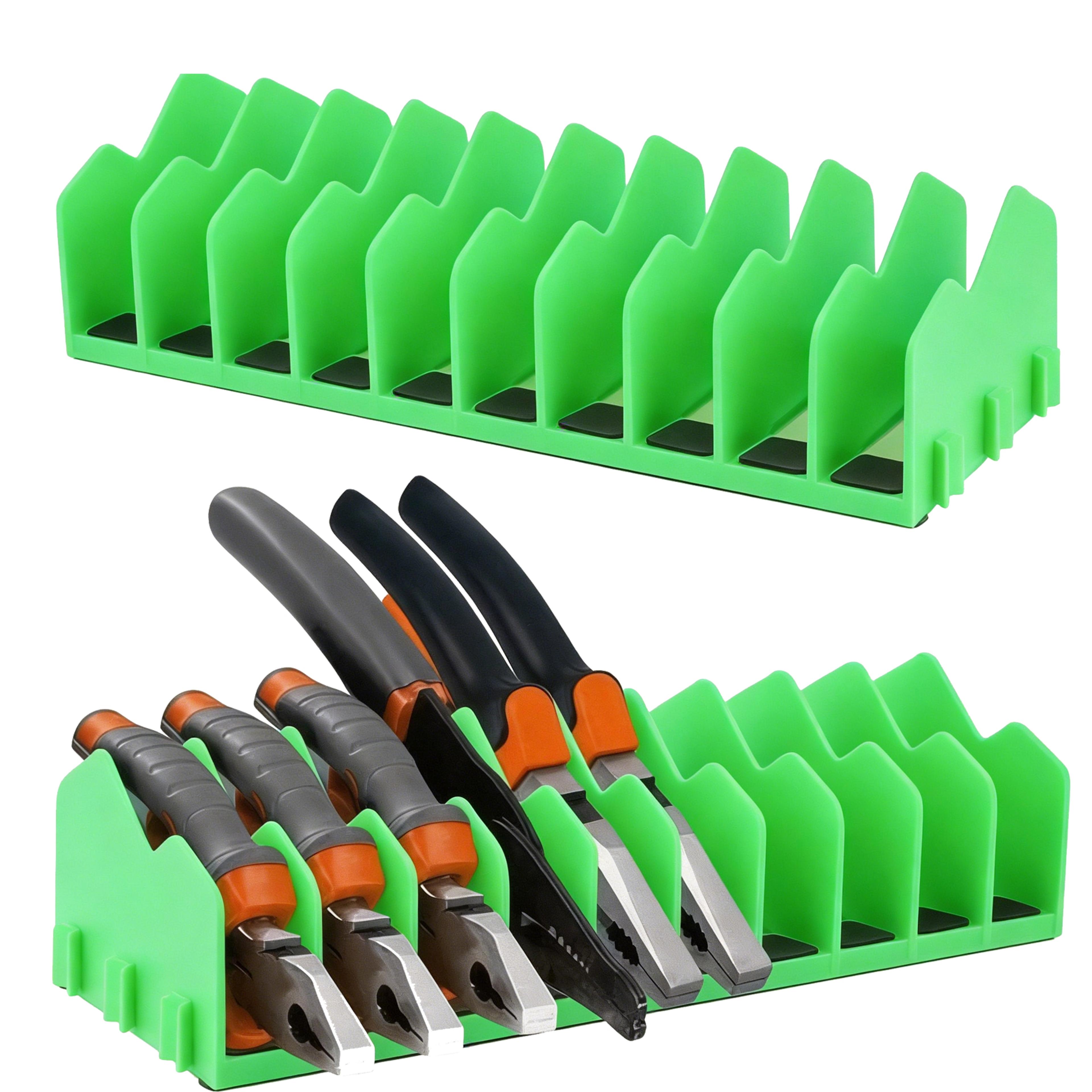 plier organizer rack with non-slip rubber base for workshop tool storage