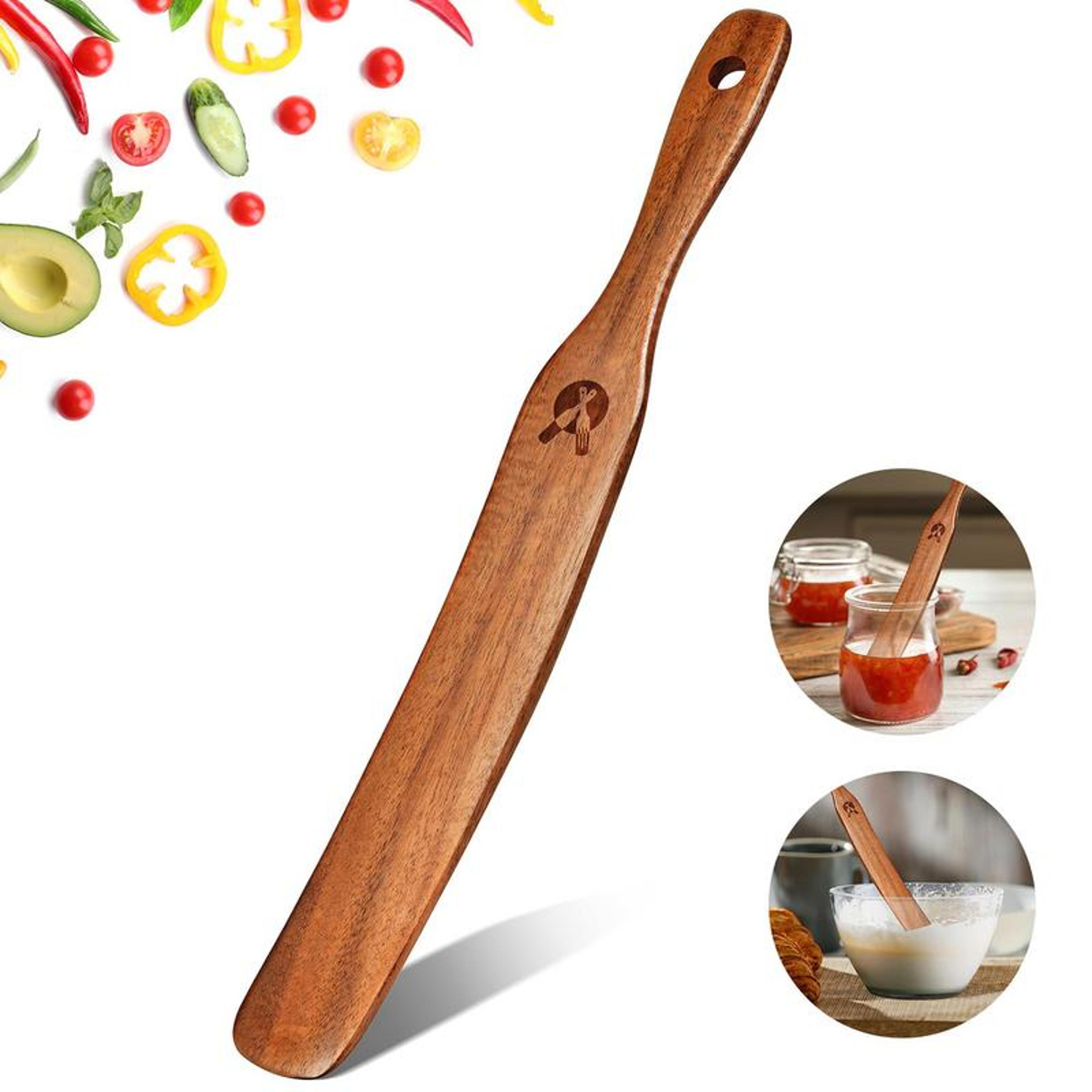wooden bread stirring spatula, eco-friendly sourdough starter, dough scraping tool