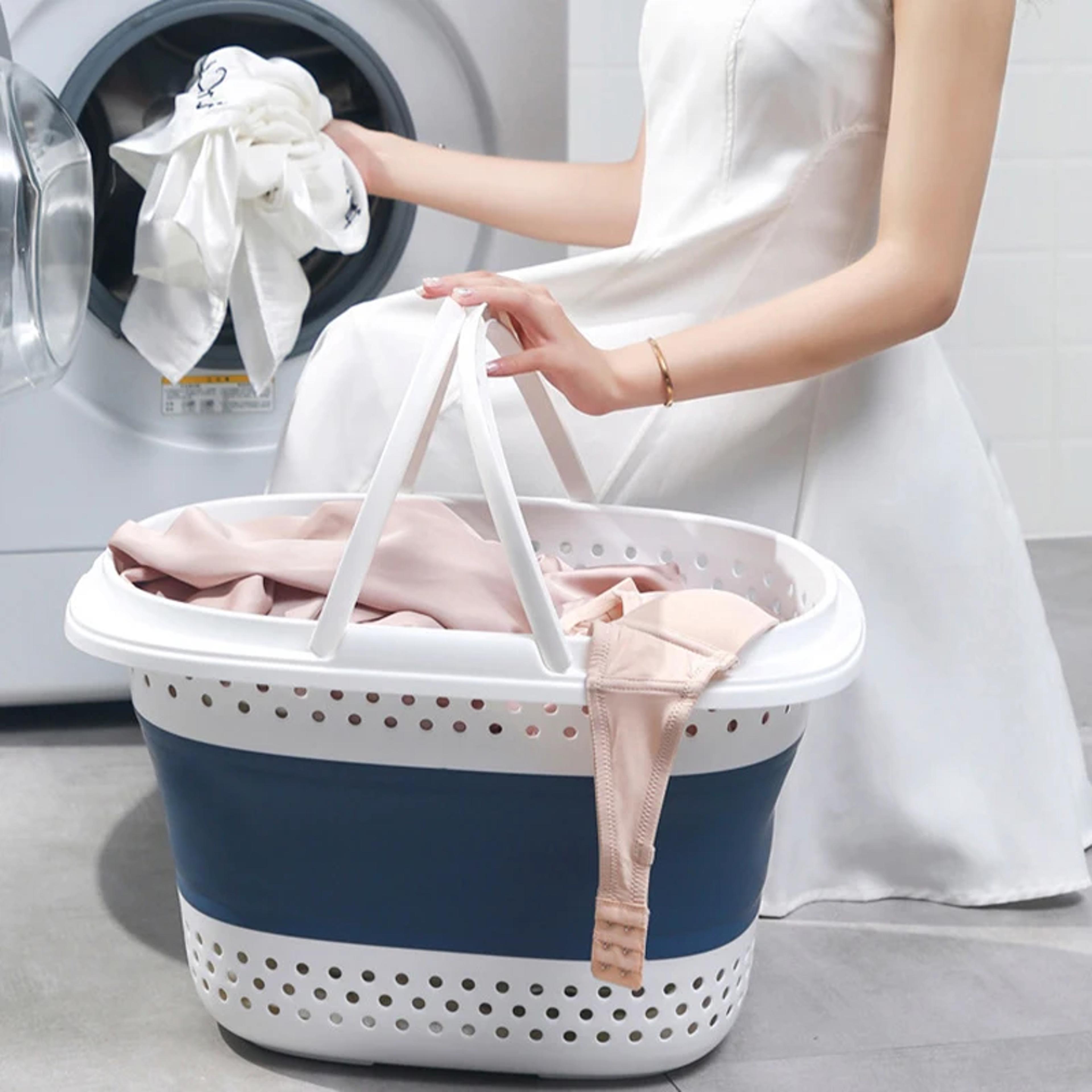 pop up bathroom dirty clothes basket, collapsible plastic laundry basket
