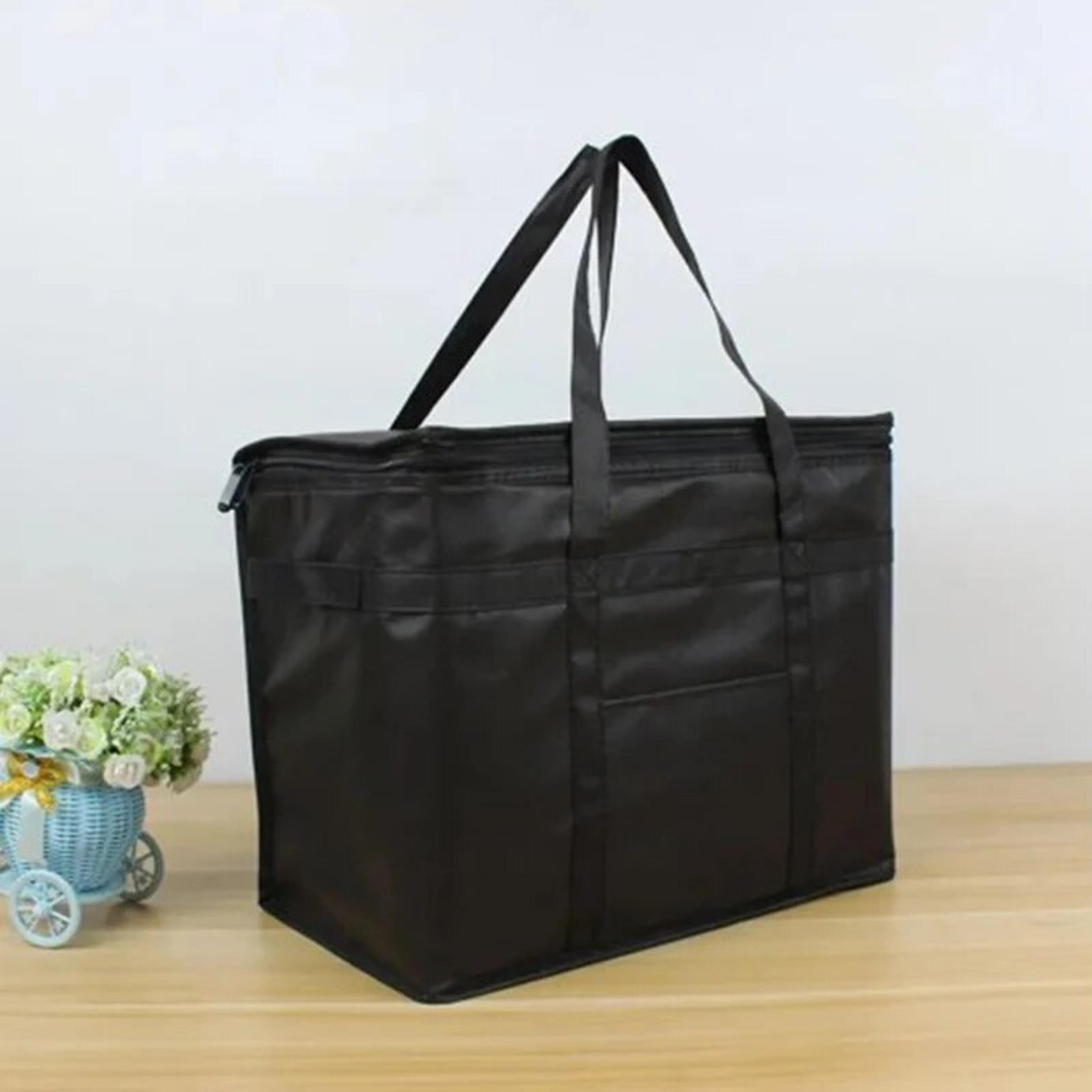folding insulated picnic zipper bag, outdoor camping cooler