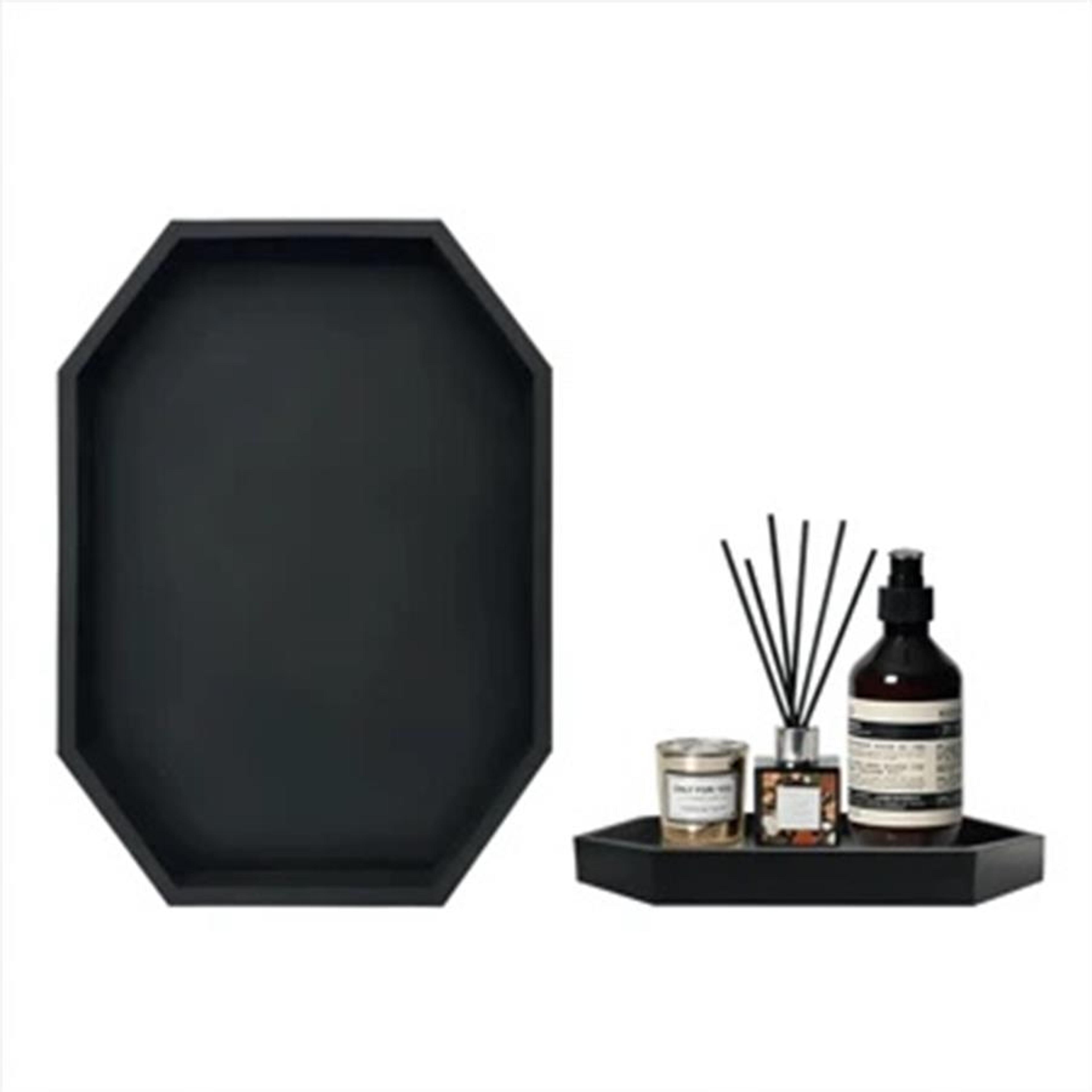 decorative octagonal silicone storage tray for kitchen, shower room, living room