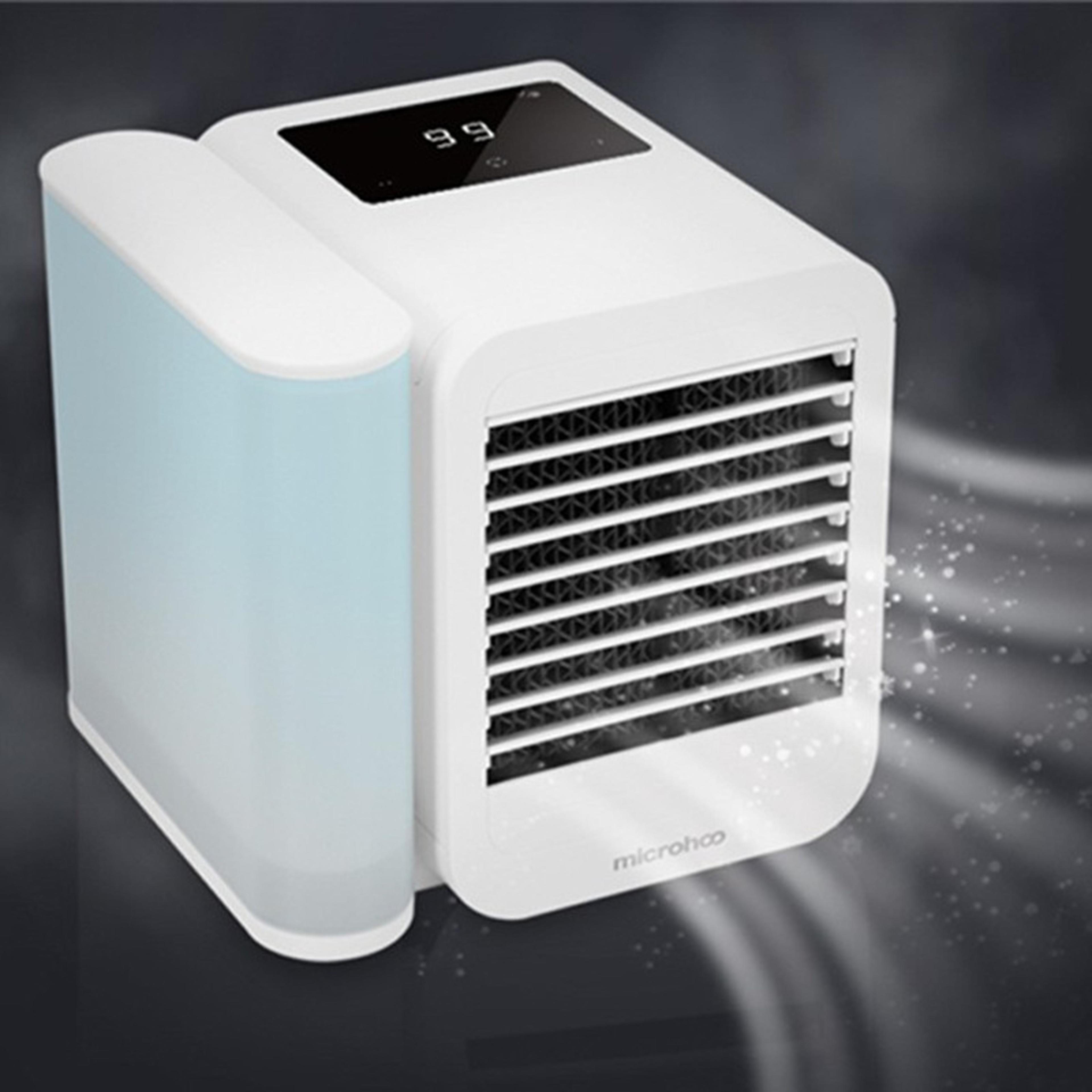 portable microhoo mini air conditioner, fan cooler, essential oil diffuser, fast cooling humidifier
