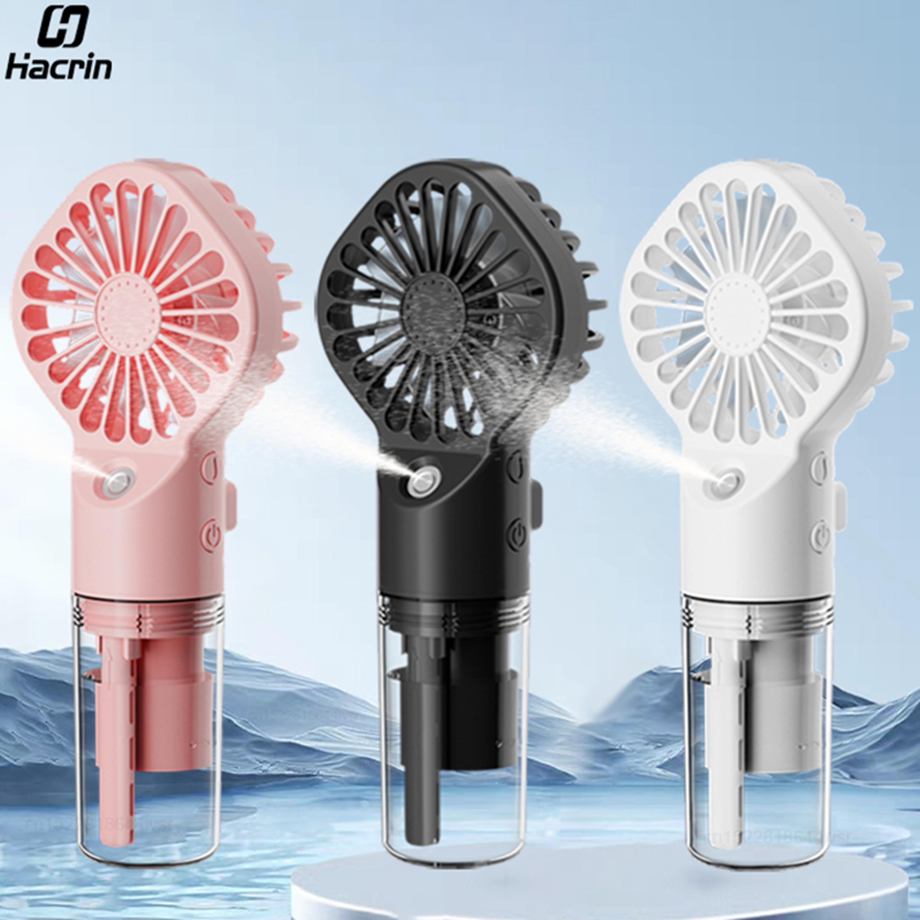 mini handheld mist fan with humidifier, portable usb rechargeable fan, water spray handheld fan for personal cooling