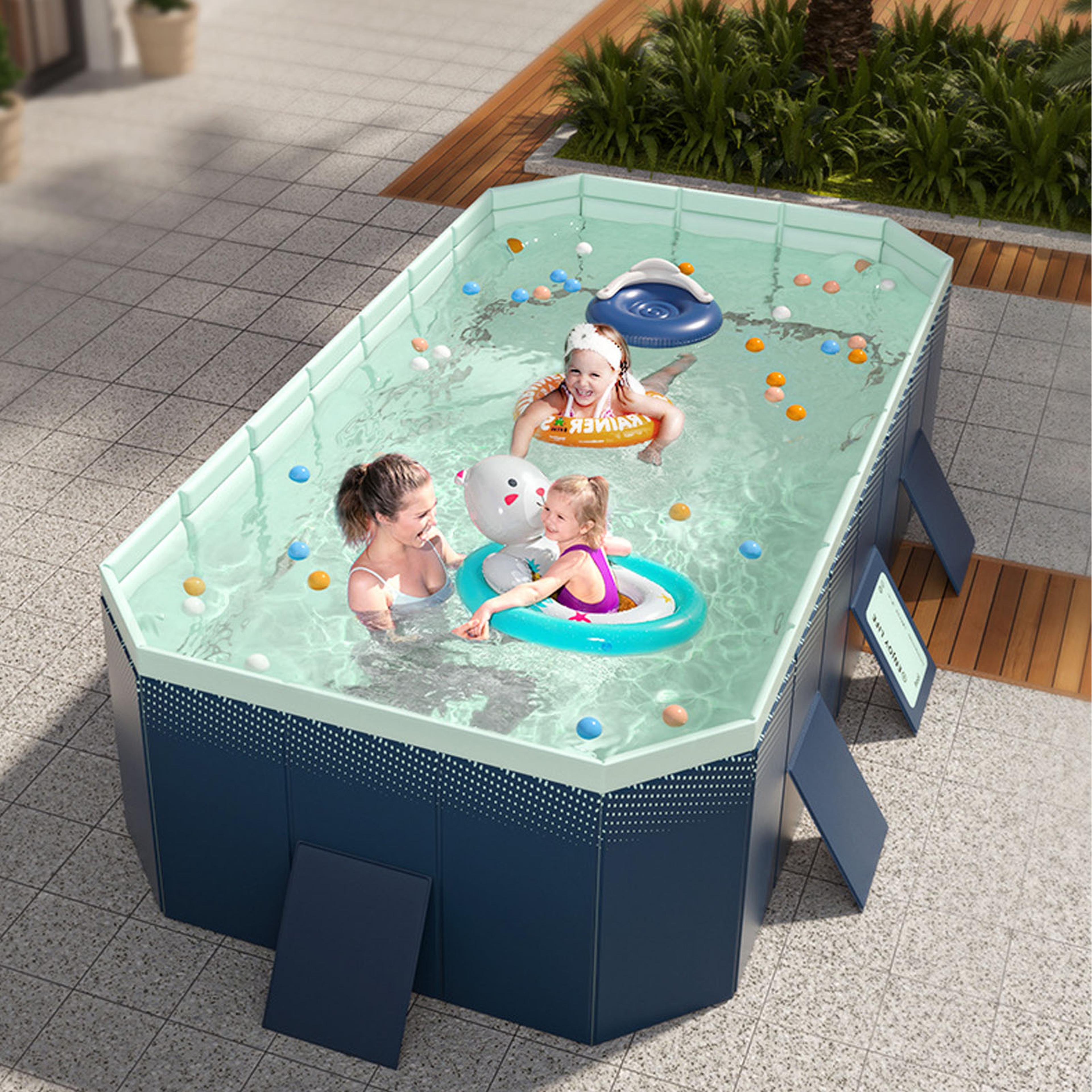 outdoor foldable swimming pool, foldable pool, folding oversize bath pool inflation at home