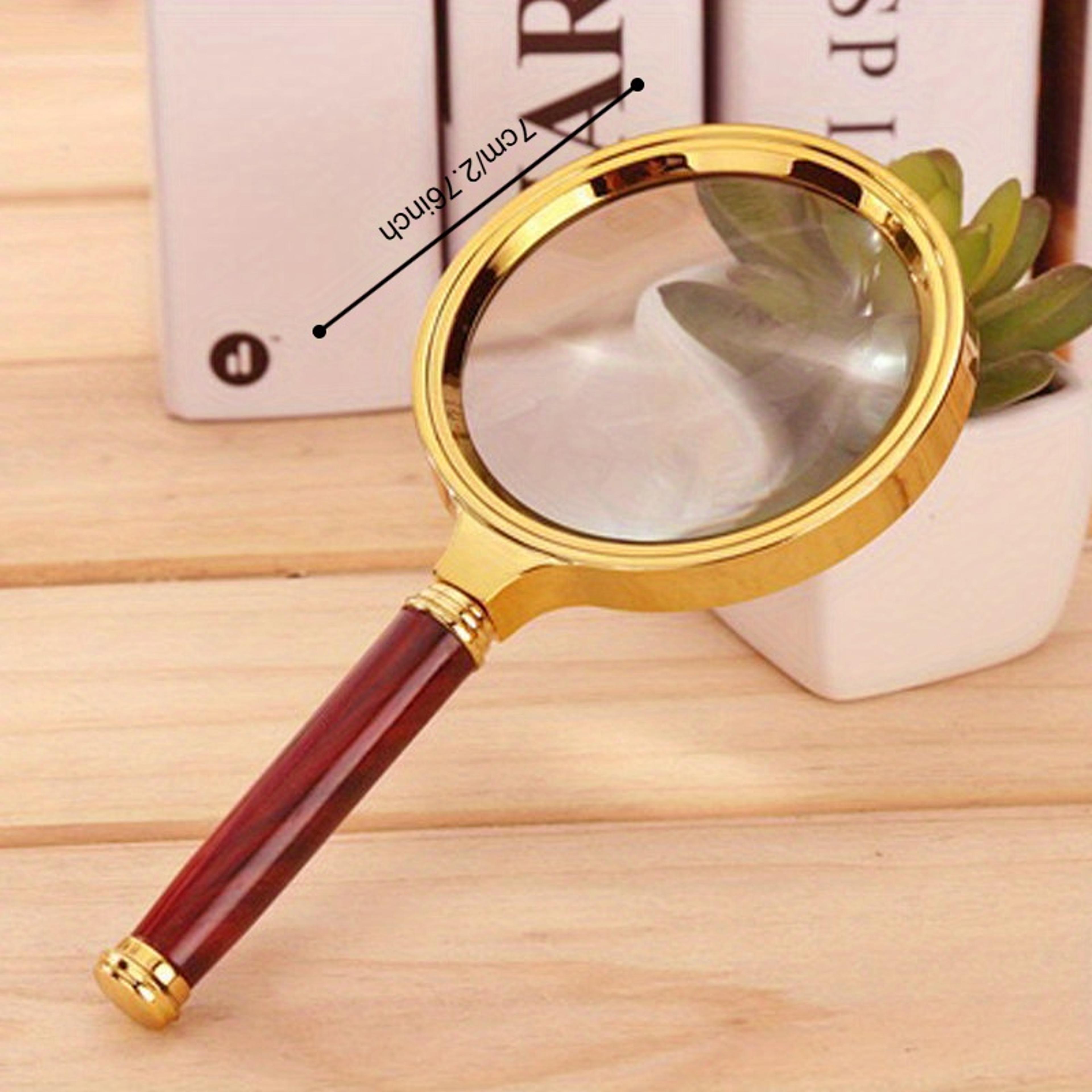 metal magnifying glass, 50x high-definition handheld magnifier for reading, scientific use