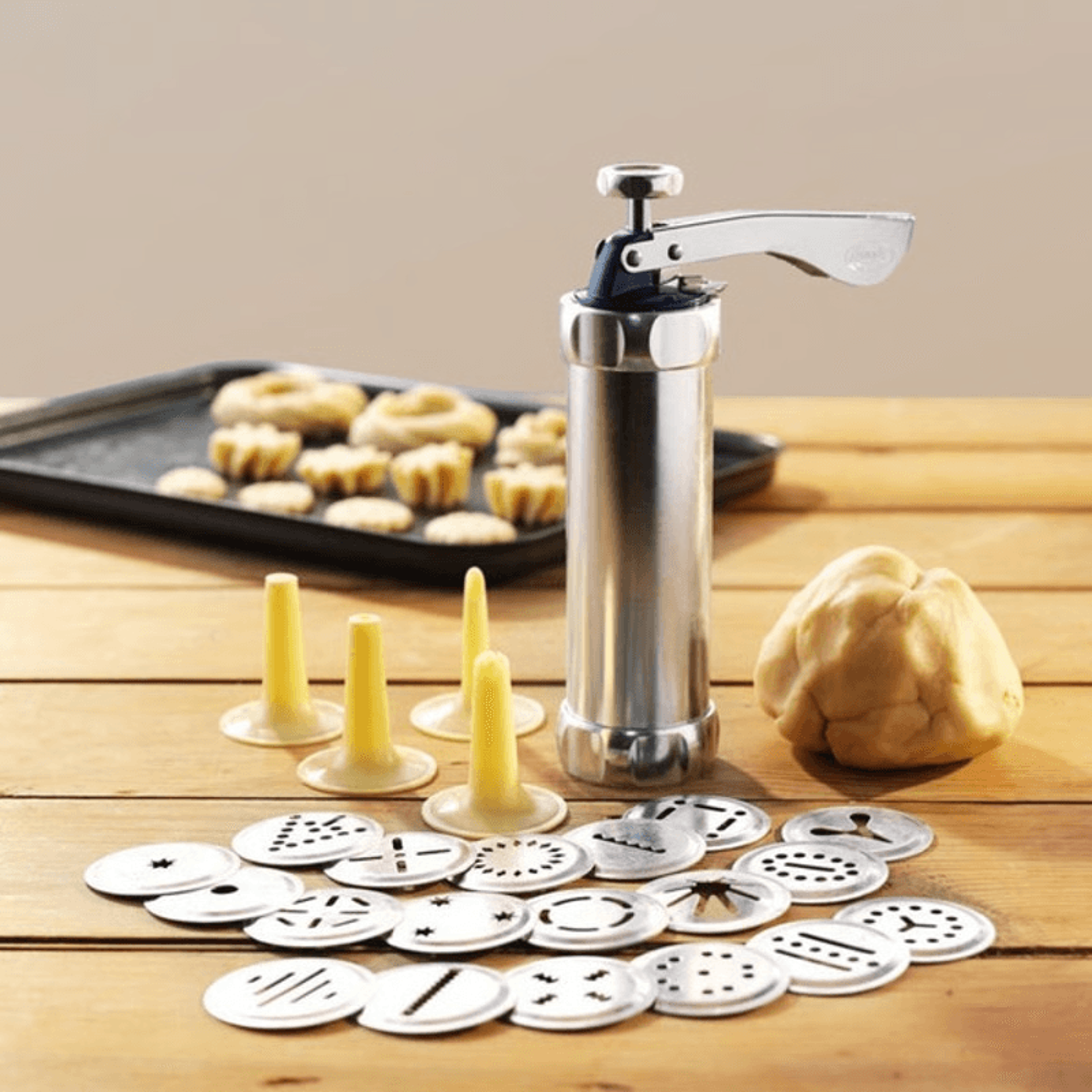biscuit extruder press cookie gun set stainless steel diy cookie press maker